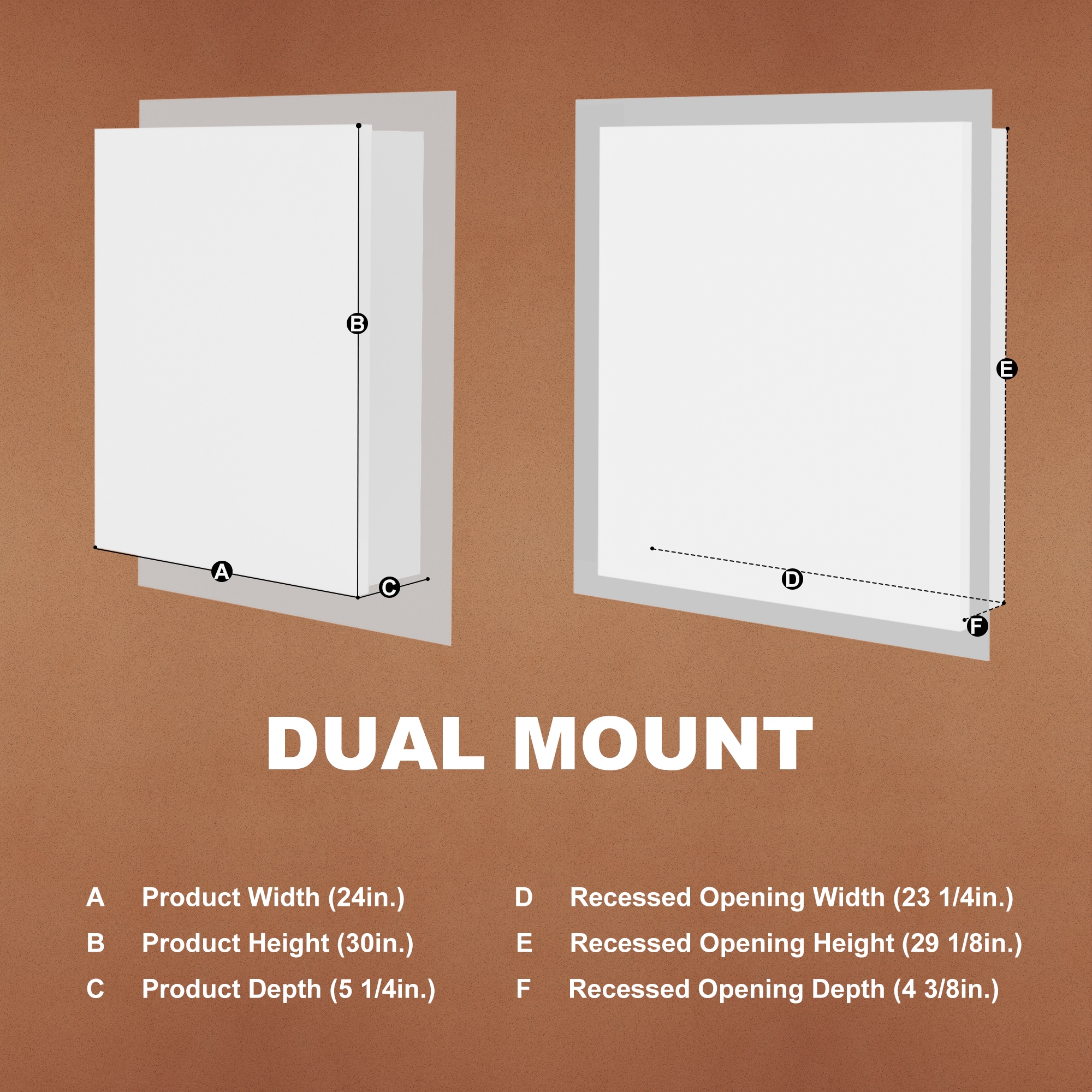 ExBrite DHMC2430V3R Bathroom-Medicine-Cabinets - View #4