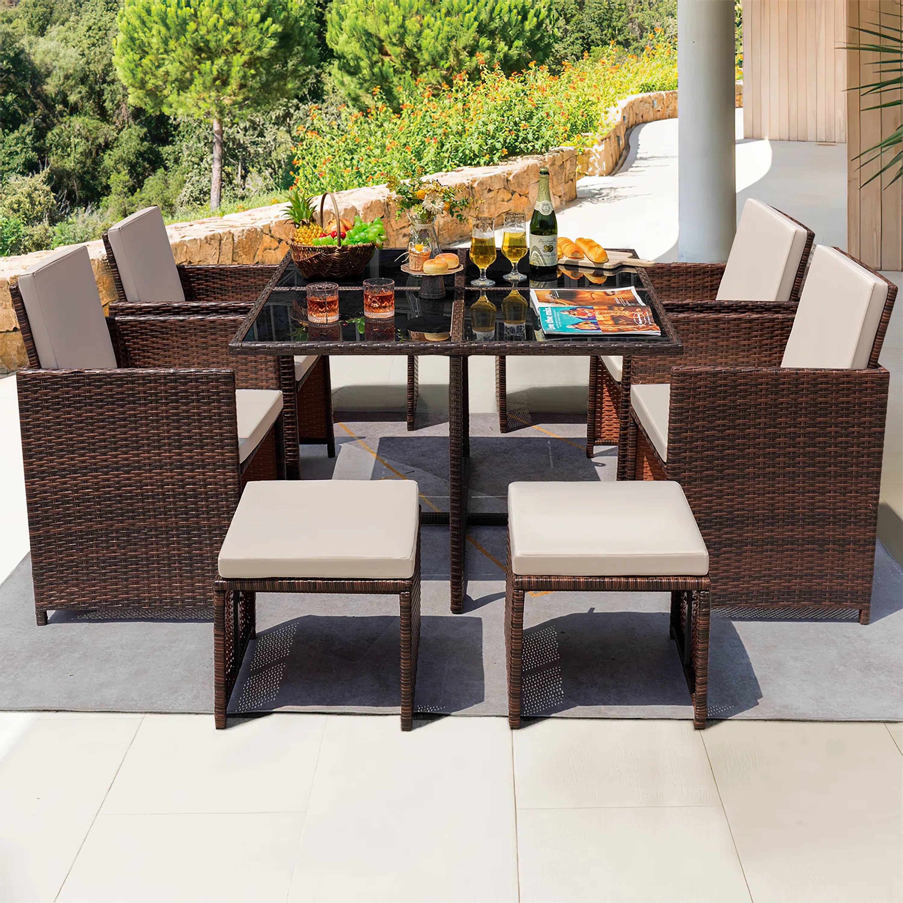 Vineego LS-LCRF2T2C2F7 Patio-Dining-Sets - View #5