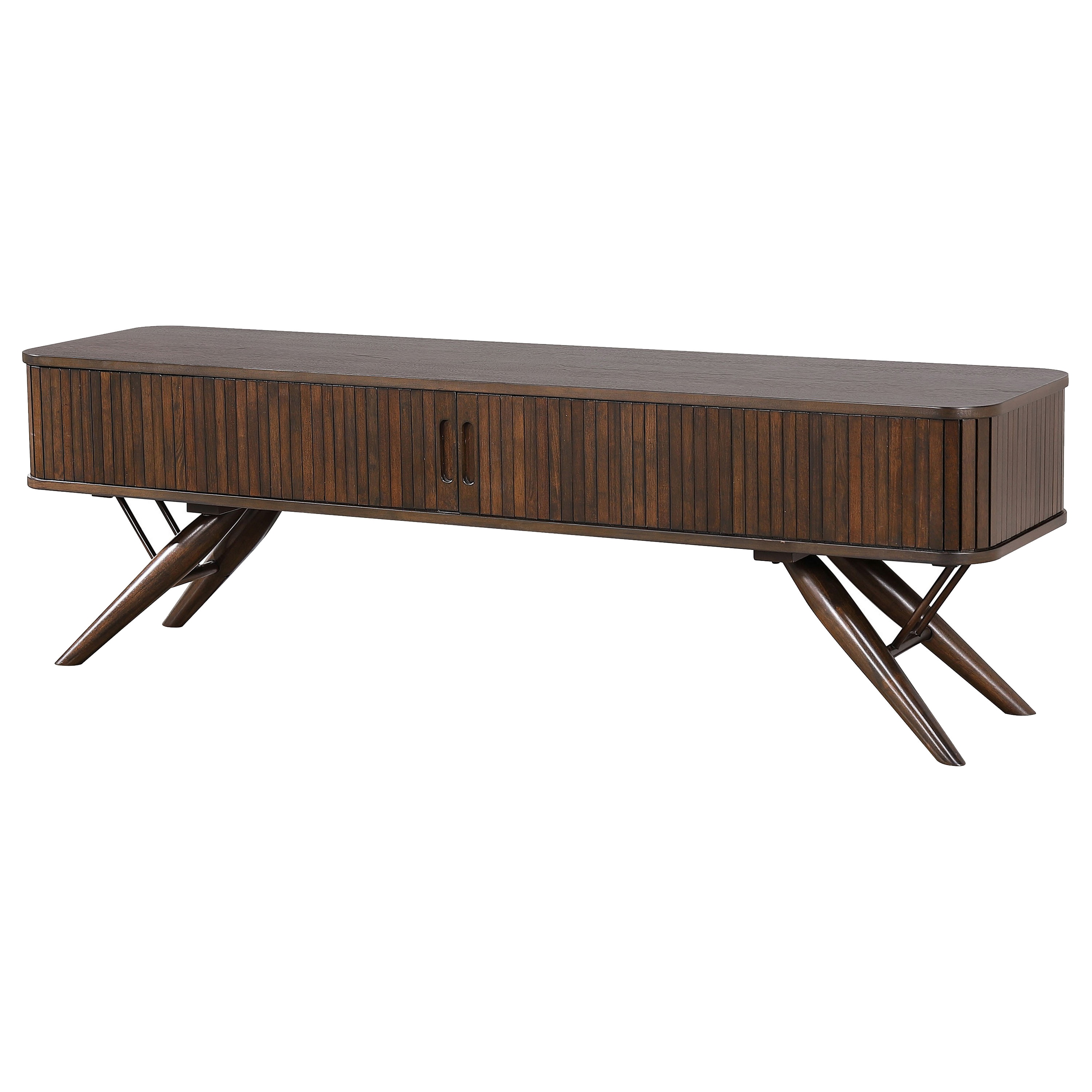 Benzara BM318973 Modern/Contemporary Brown 70.75-in W TV stand ( Accommodates TVs up to 80-in )
