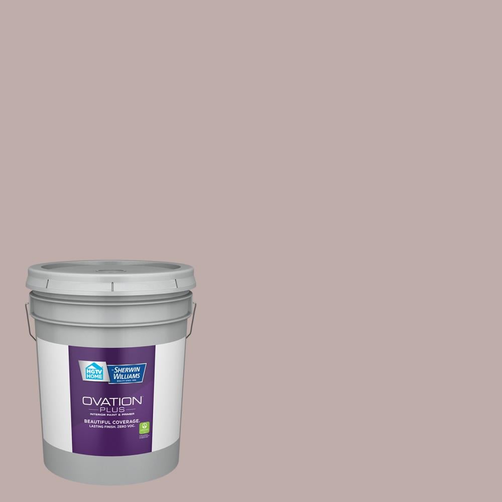 HGTV HOME by Sherwin-Williams 1004-10A-2557223 Ovation Plus Flat Berry Frost 1004-10A Latex Interior Paint Paint + Primer ( 5-gallon )