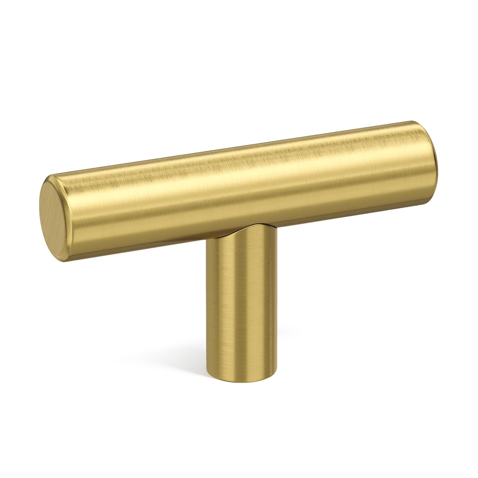 Misopily Goldenwarm 40 Pack Gold Knobs for Dresser Kitchen Cabinet Knobs Brushed Brass Drawer Pulls Furniture Door Handles - LS201GD Single Hole Cabinet Handles Brushed Gold T Bar Hardware Stainless Steel