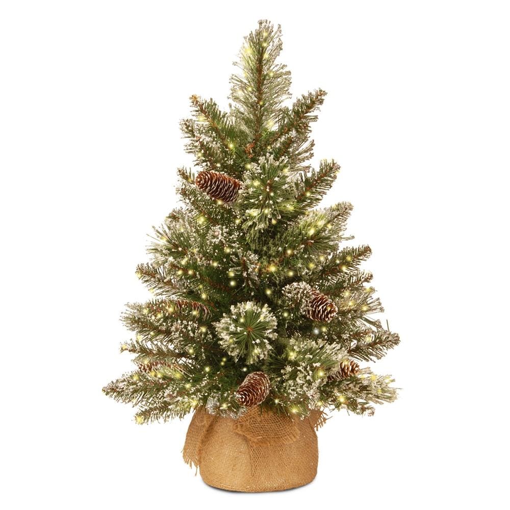 National Tree Company 2-ft Pre-lit Artificial Christmas Tree with LED ...