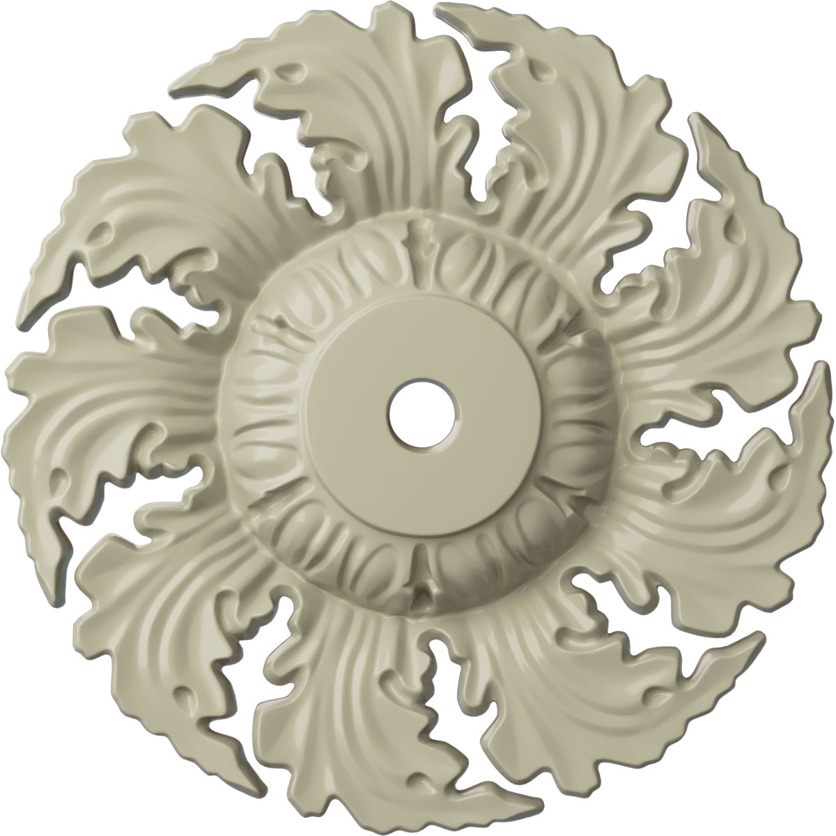 Ekena Millwork CM14NECYF Needham 14.625-in W x 14.625-in L Painted Clear Yellow Polyurethane Whole Ceiling Medallion