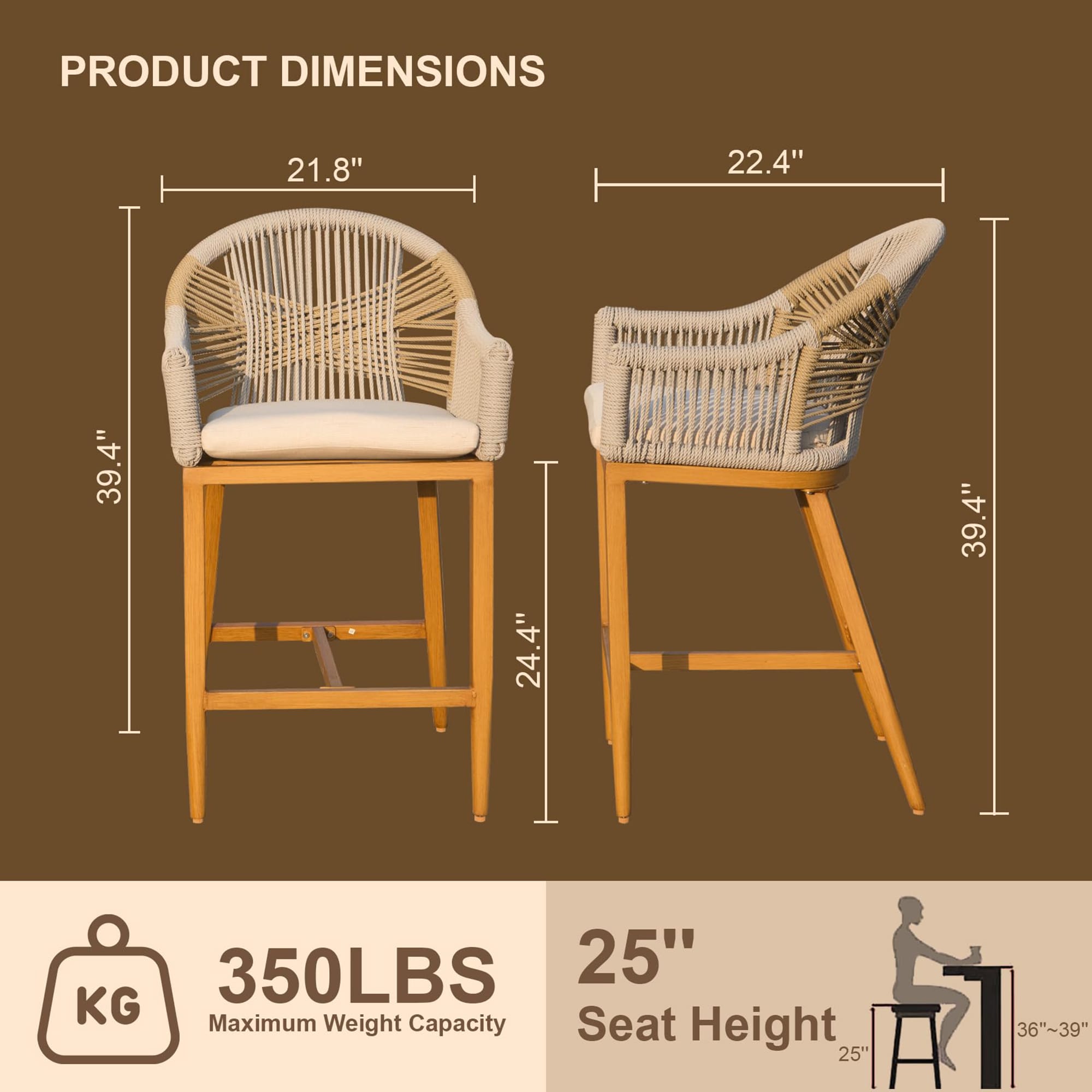 Clihome CL-CPL-97313 Patio-Chairs - View #4
