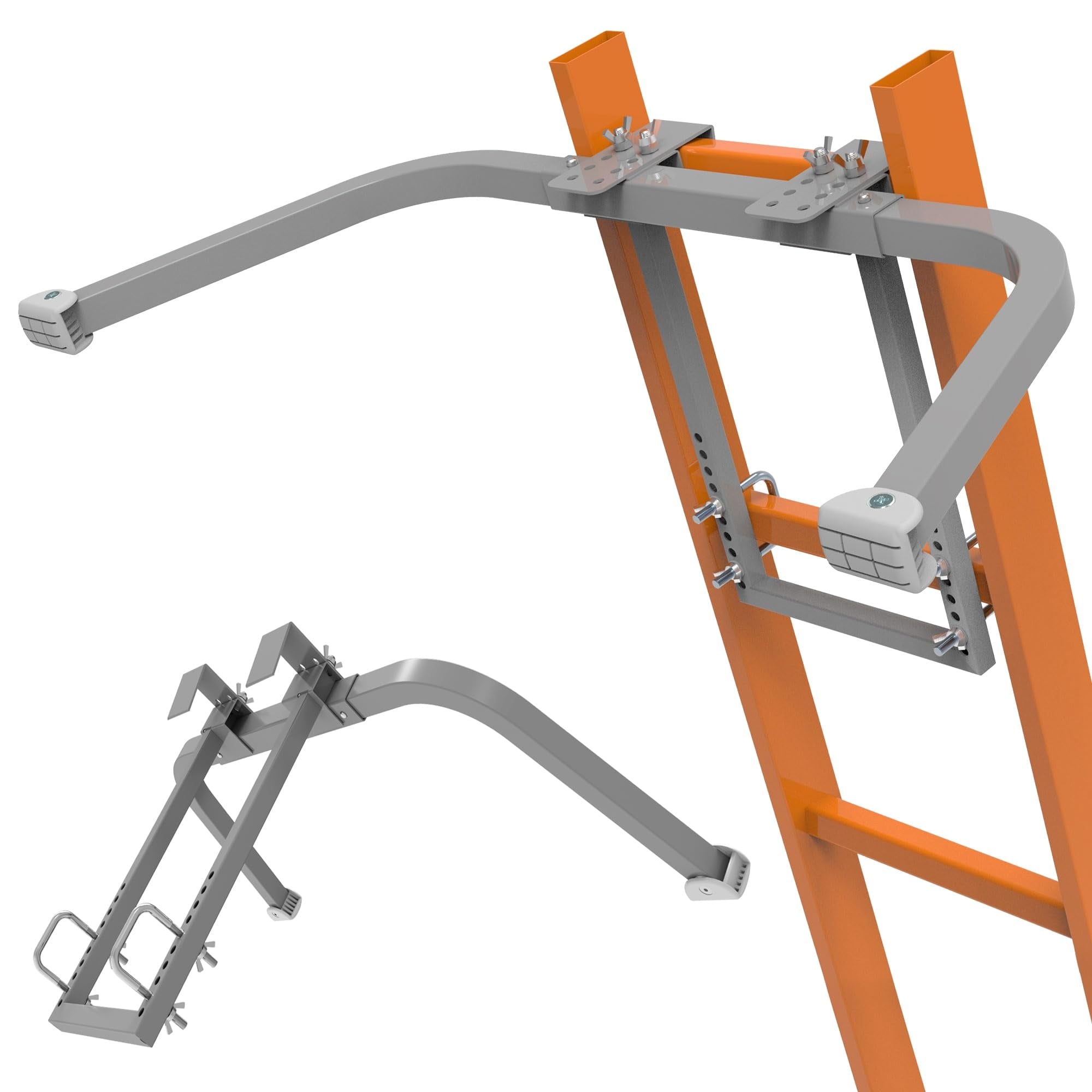 Numhew 34in x 16in Steel Silver Gray Ladder Stabilizer