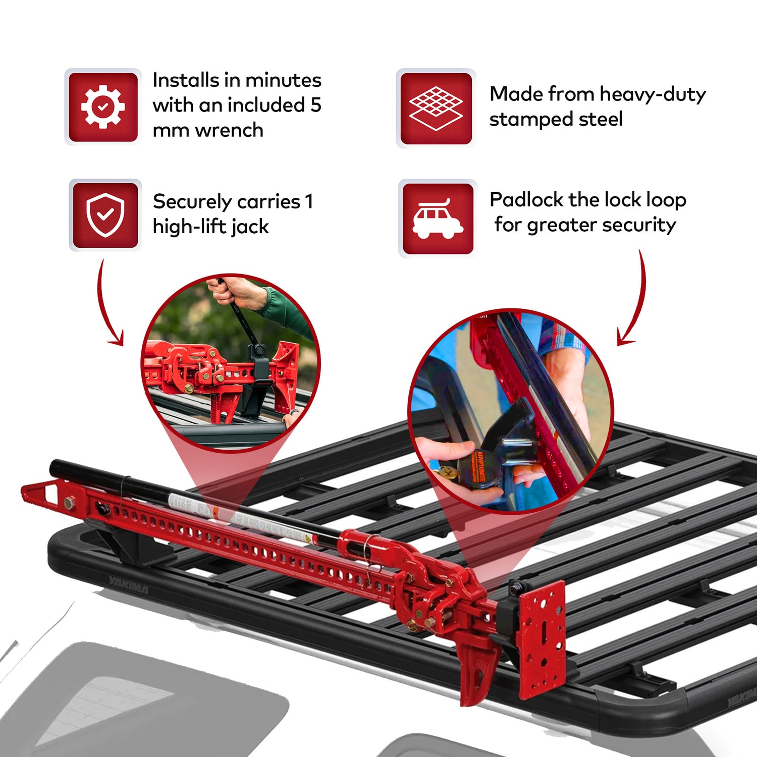 YAKIMA 7-in Steel Roof Rack Mounting Kit in the Cargo Racking ...