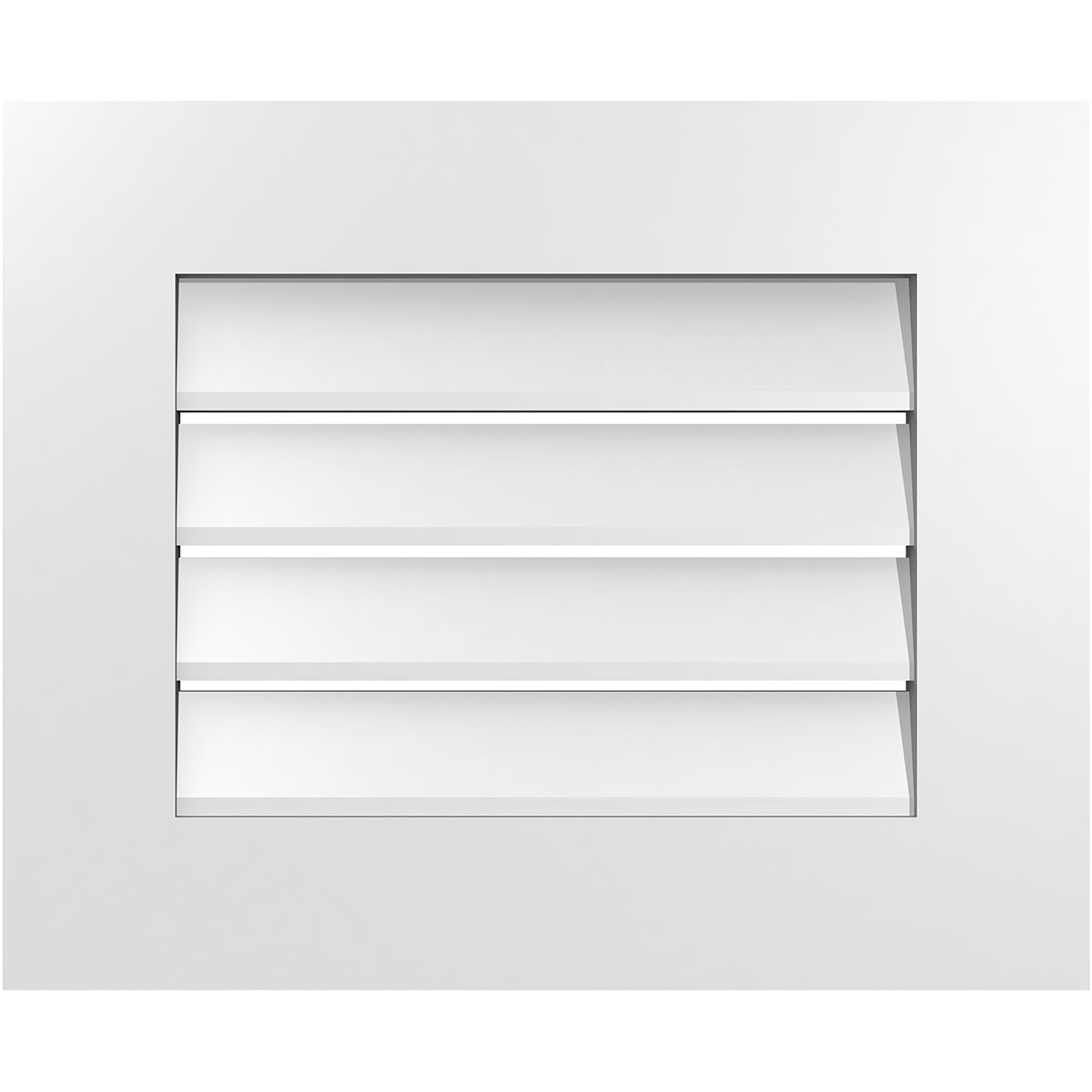 Ekena Millwork GVPVE22X1801SF 22-Inches x 18-Inches Off-white Rectangle PVC Gable Louver Vent