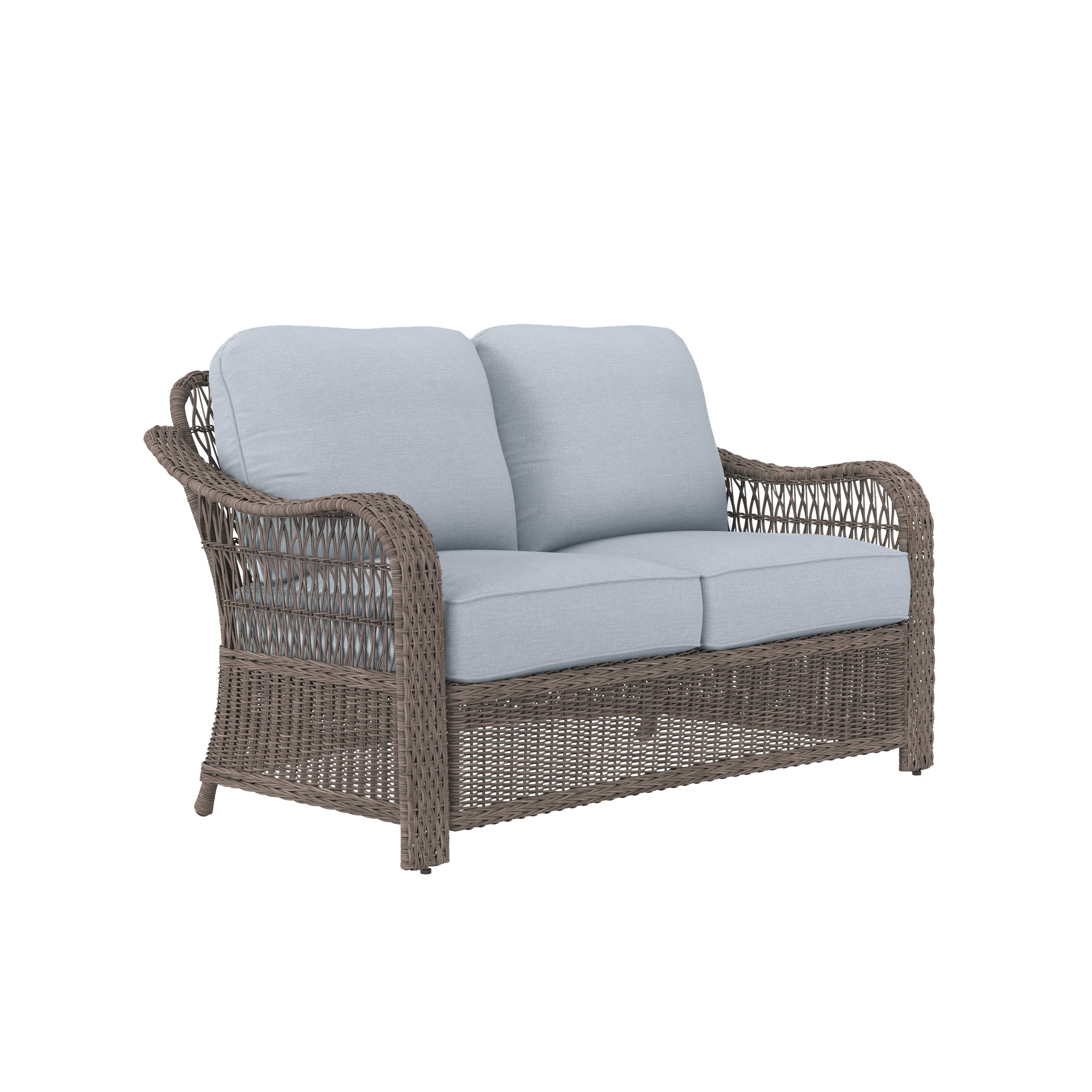 allen + roth Pointe Break 2-Piece Wicker Patio Conversation Set with ...