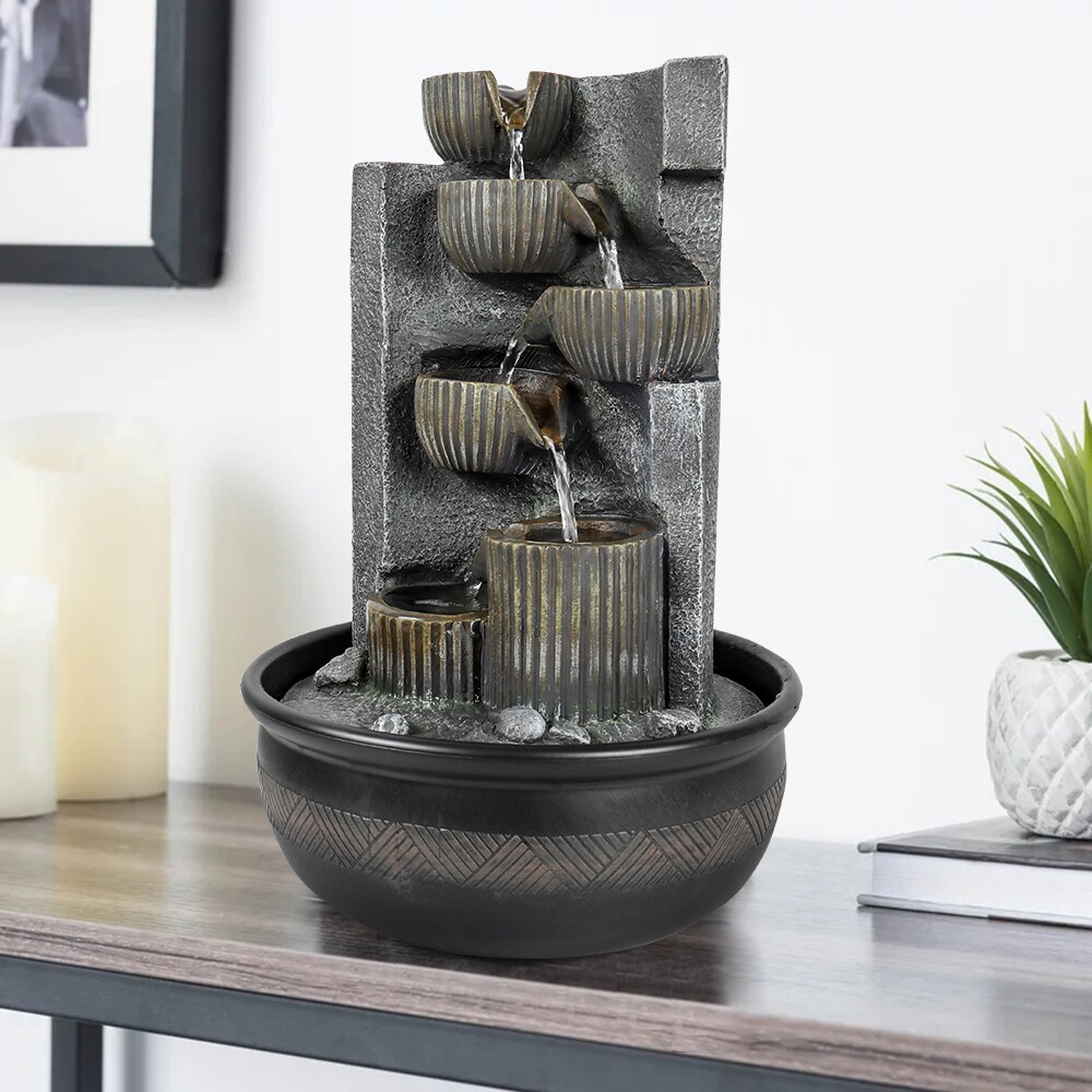 Watnature 15.3-in Resin Tabletop Indoor Fountain at Lowes.com