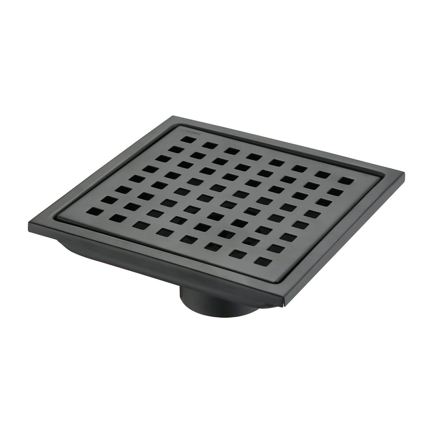 Slickblue 6 Inch Square Shower Floor Drain Stainless Steel Drain with Removable Grid Grate Lifting Hook Hair and Debris Removal Available in Different Colors #D-SY-77749176