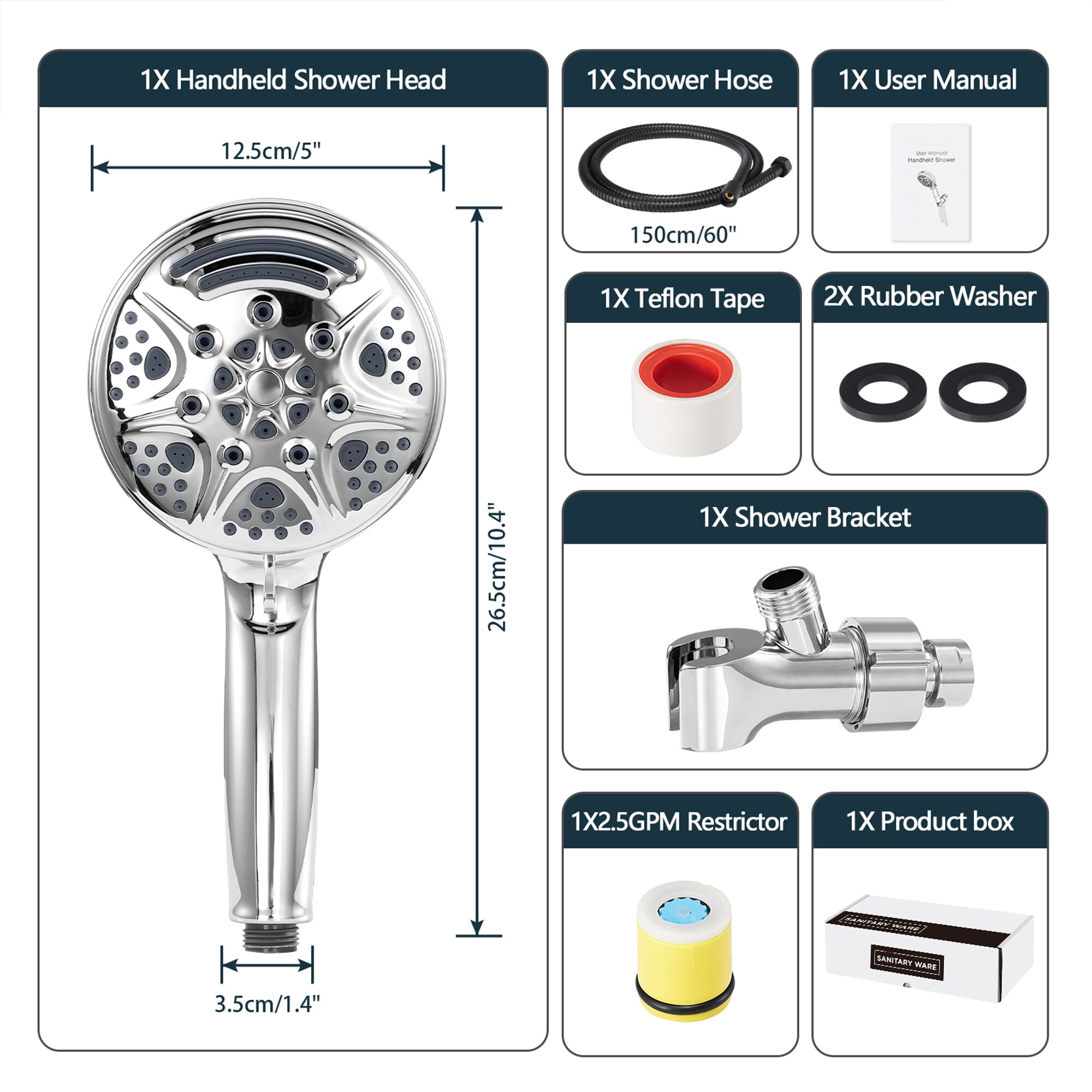 FORIOUS LL60003CH Fixed-Showerhead - View #9