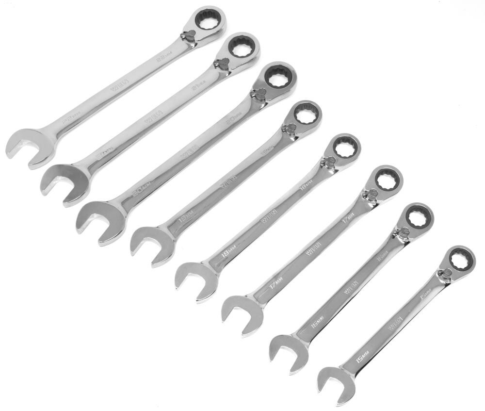 WEN 16-Piece Set 12-point Metric Standard Combination Wrench Includes ...