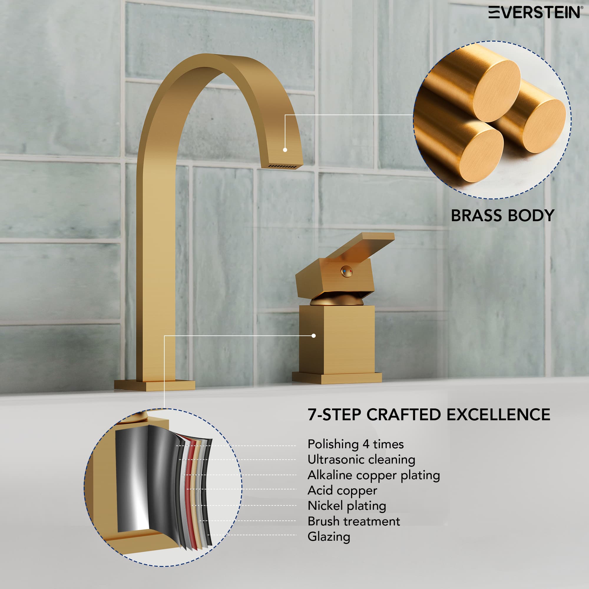EVERSTEIN SFS-1161-GD Roman-Tub-Faucets - View #7