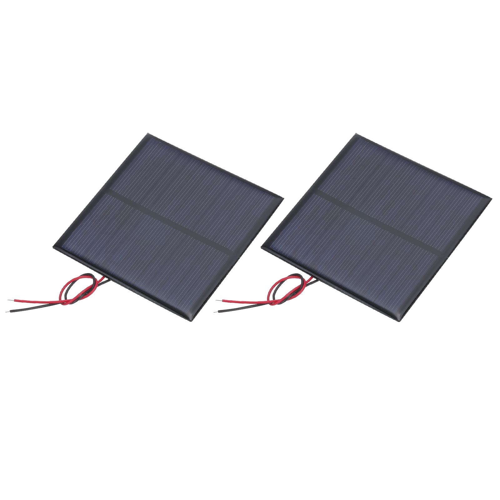 Unique Bargains 2pcs 6V 0.9W 150mA Mini Solar Panels Small Polycrystalline Solar Cell Panel with 2 Cable for DIY Electric Toy Materials Kits Charger 80mm x 80mm