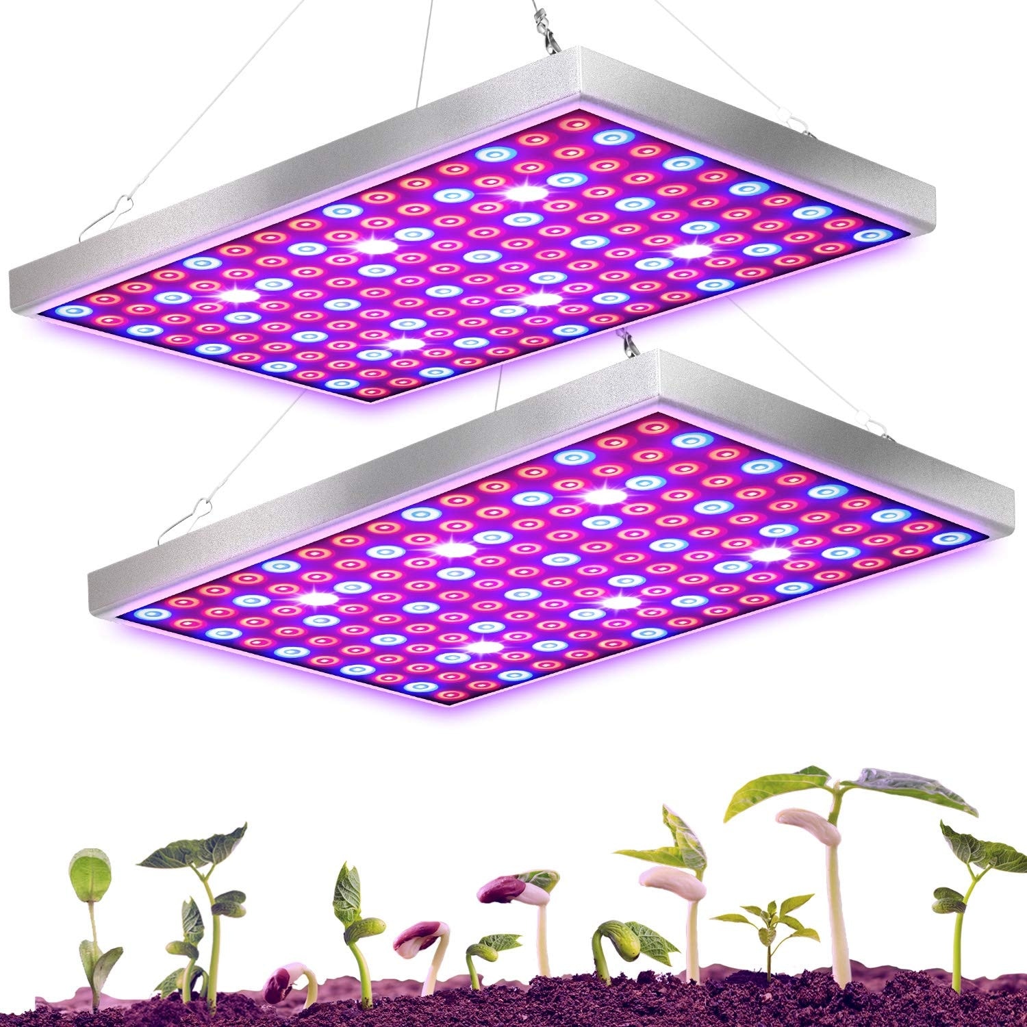 AOIZGMY LED Grow Light 45W Full Spectrum Panel for Indoor Plants ...