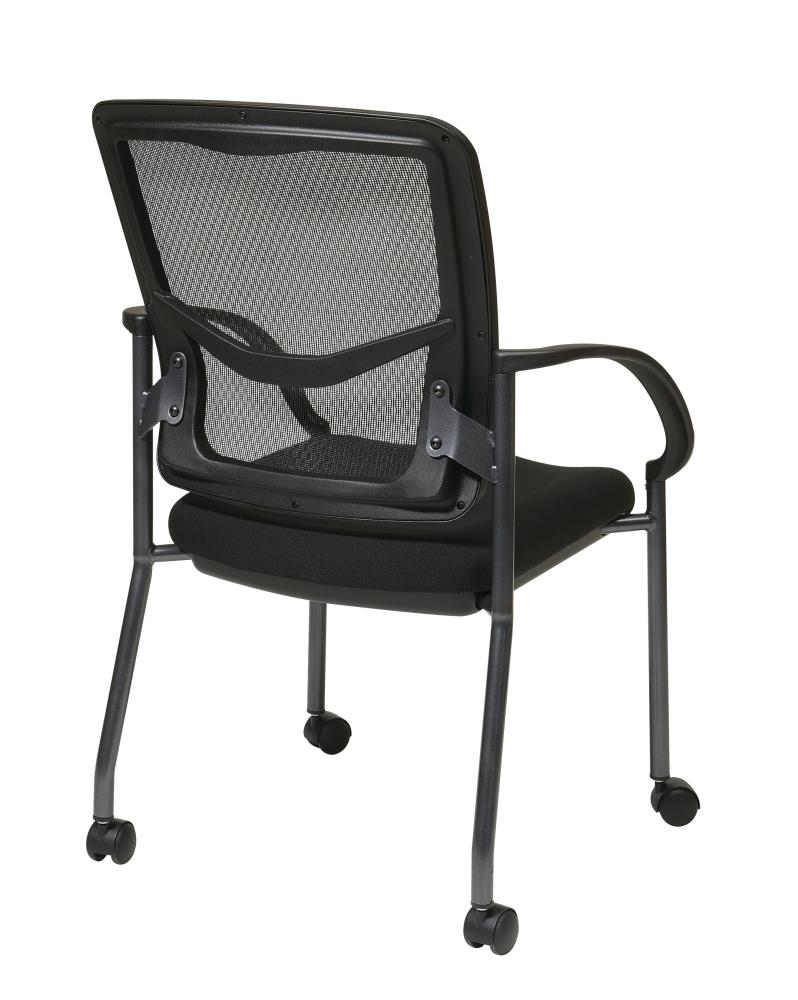 Pro-Line II Deluxe Folding Chairs with Ventilated Plastic Back, Coal (Set of 2)