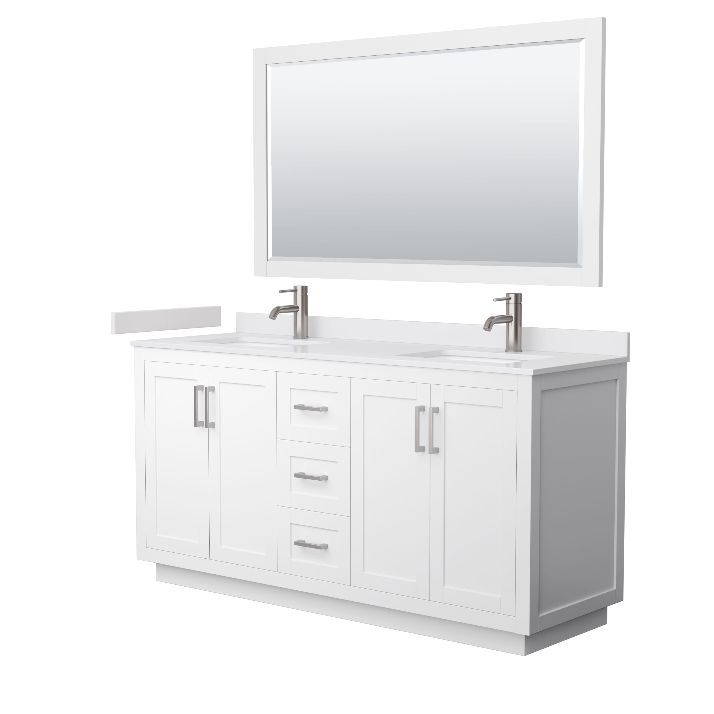 Wyndham Collection WCF292966DWHWCUNSM58 Bath-Vanity-Combo - View #2