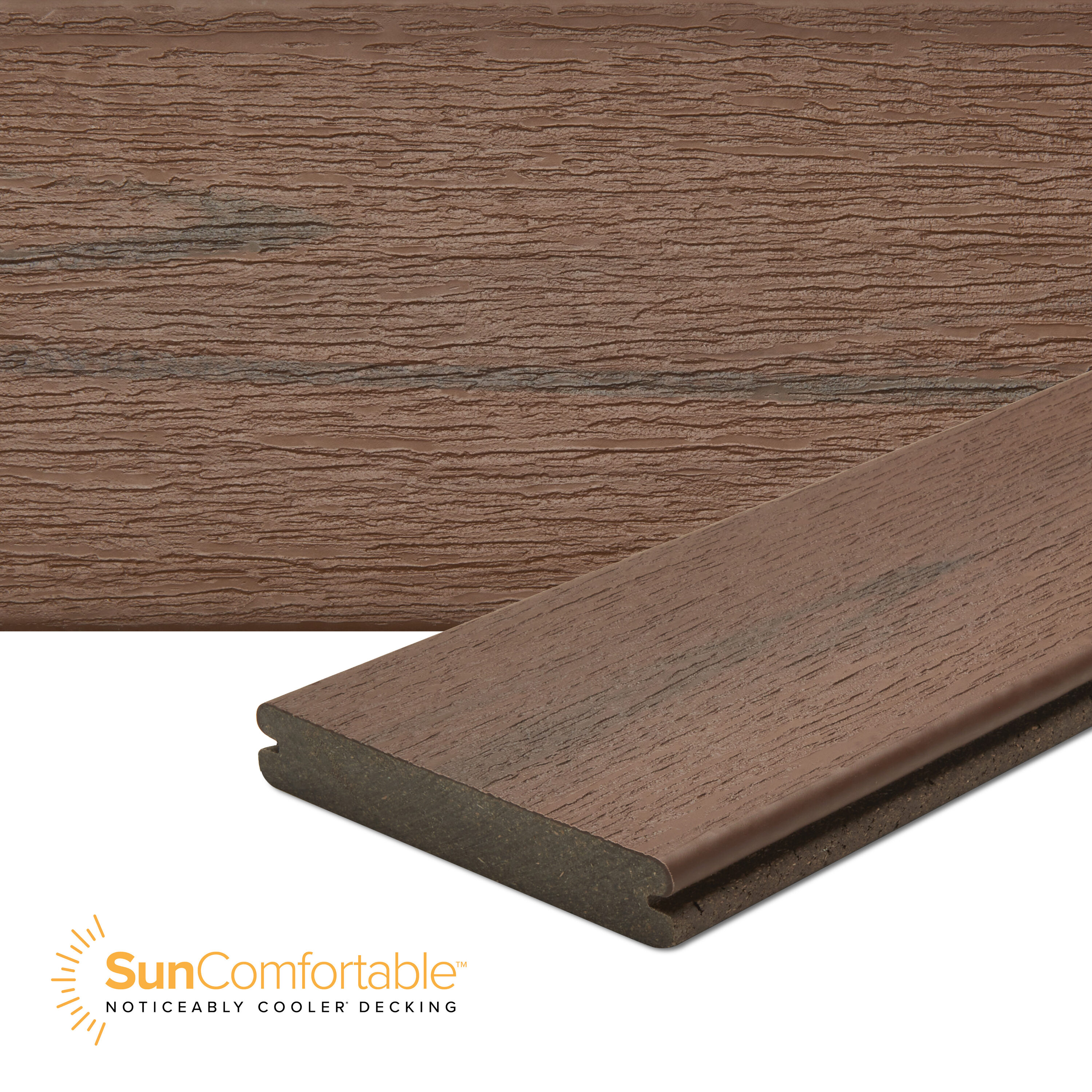 Trex WL010620S2G01 Select 1-in x 6-in x 20-ft Whiskey Barrel Grooved Composite Deck board