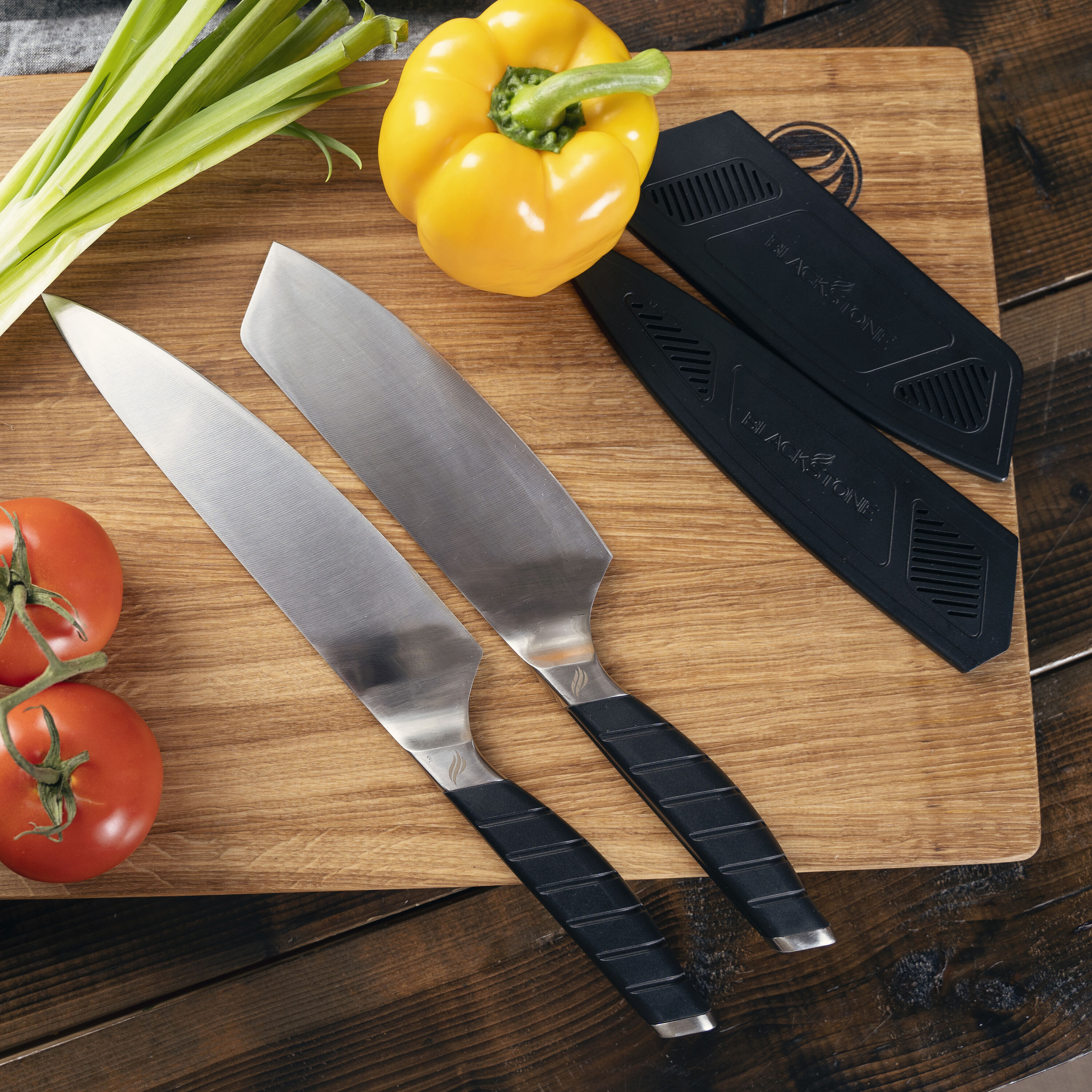 Blackstone Knives with Blade Covers Stainless Steel Tool Set
