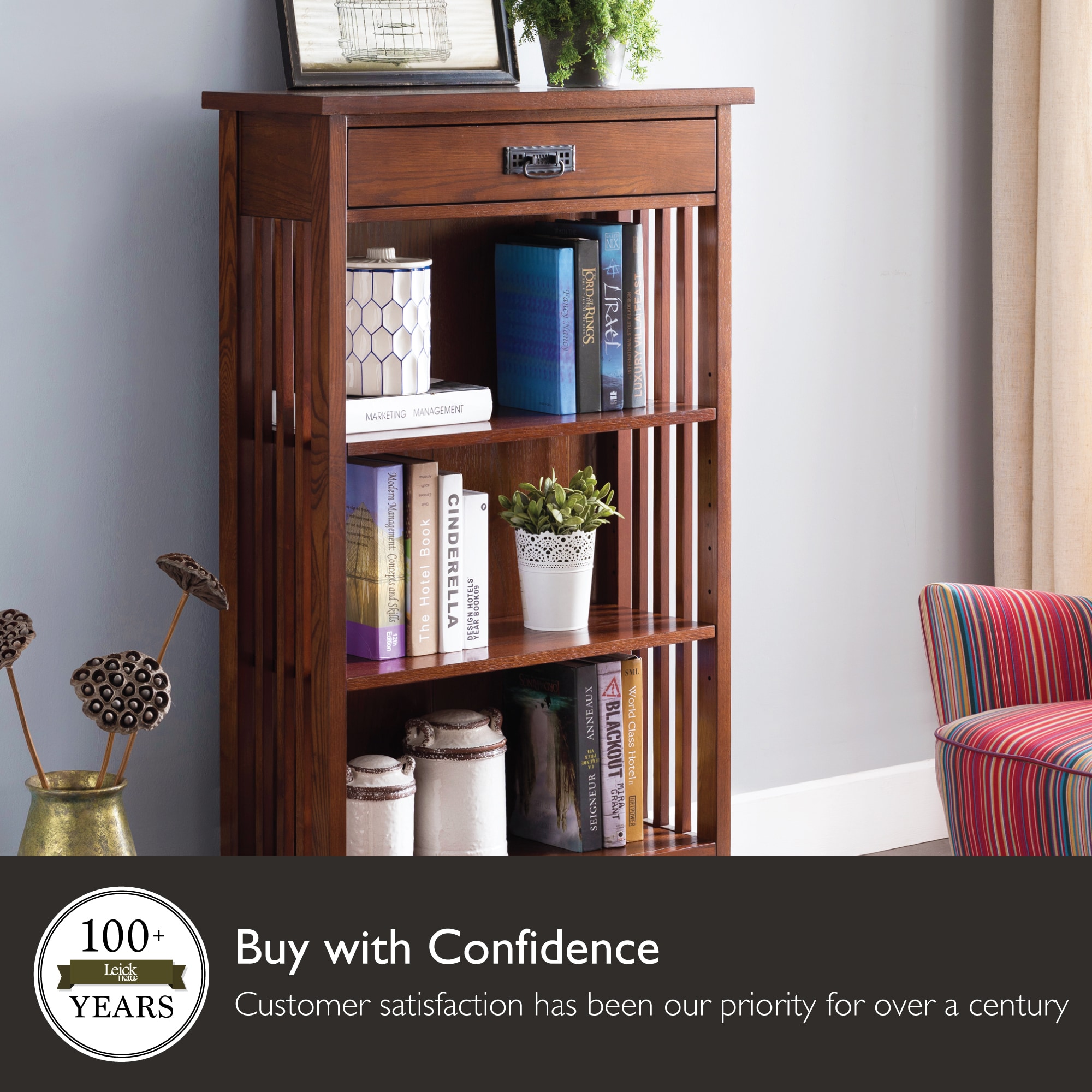 Leick Home 82262 bookcases - View #4