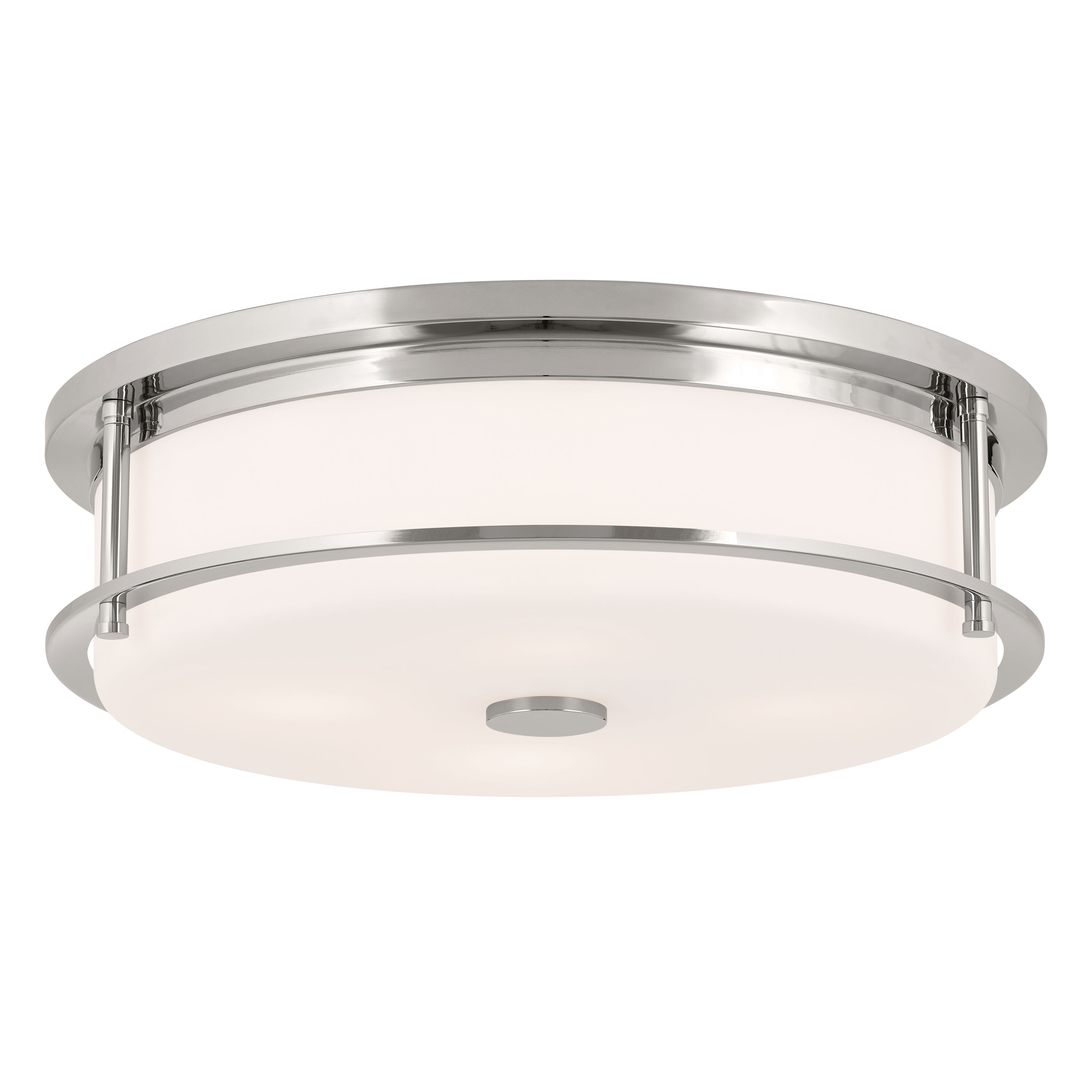 Kichler 52597PN Brit 4 -Light 18-in Polished Nickel Flush Mount Light