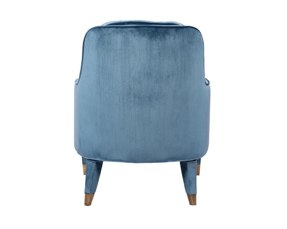 Chic Home Design Tzivia Modern Blue Velvet Accent Chair in the Chairs ...