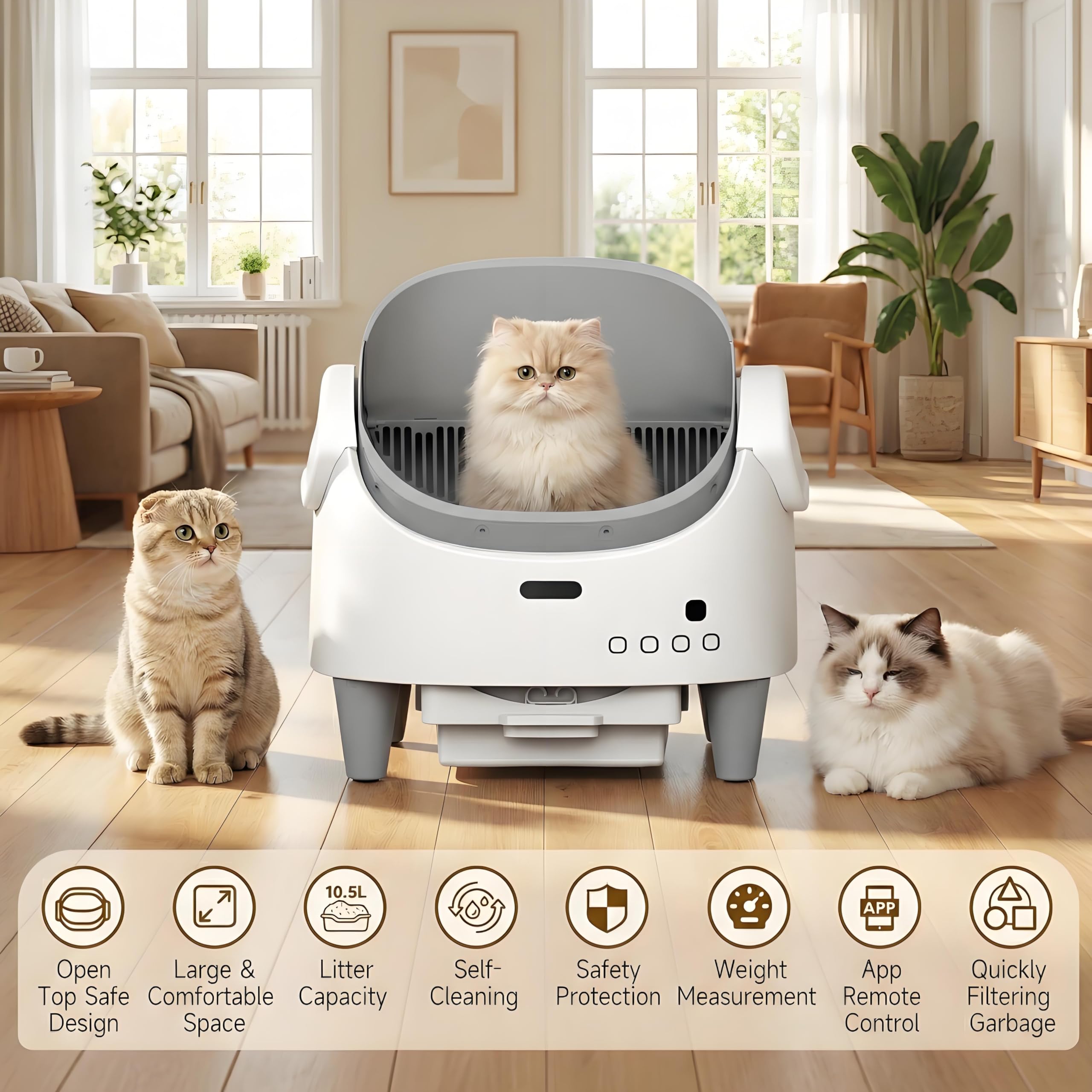 DEXSO BQA-AWM4TAXG0JPW Cat-Litter-Box - View #3