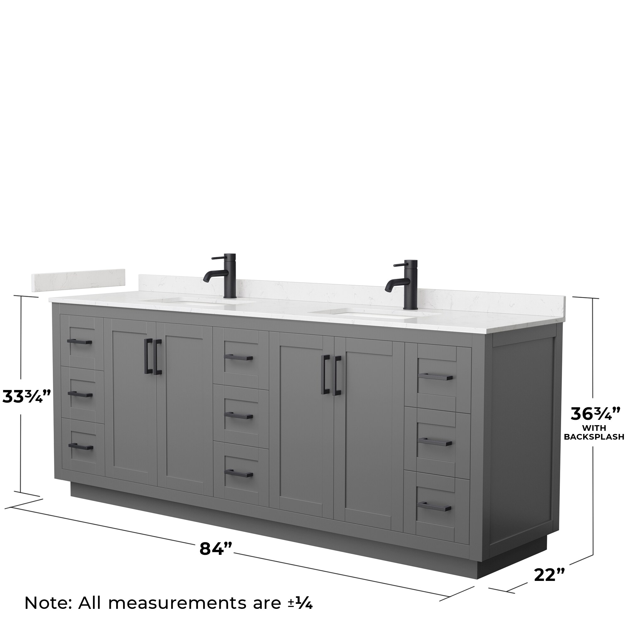 Wyndham Collection WCF292984DGBC2UNSMXX Bath-Vanity-Combo - View #5