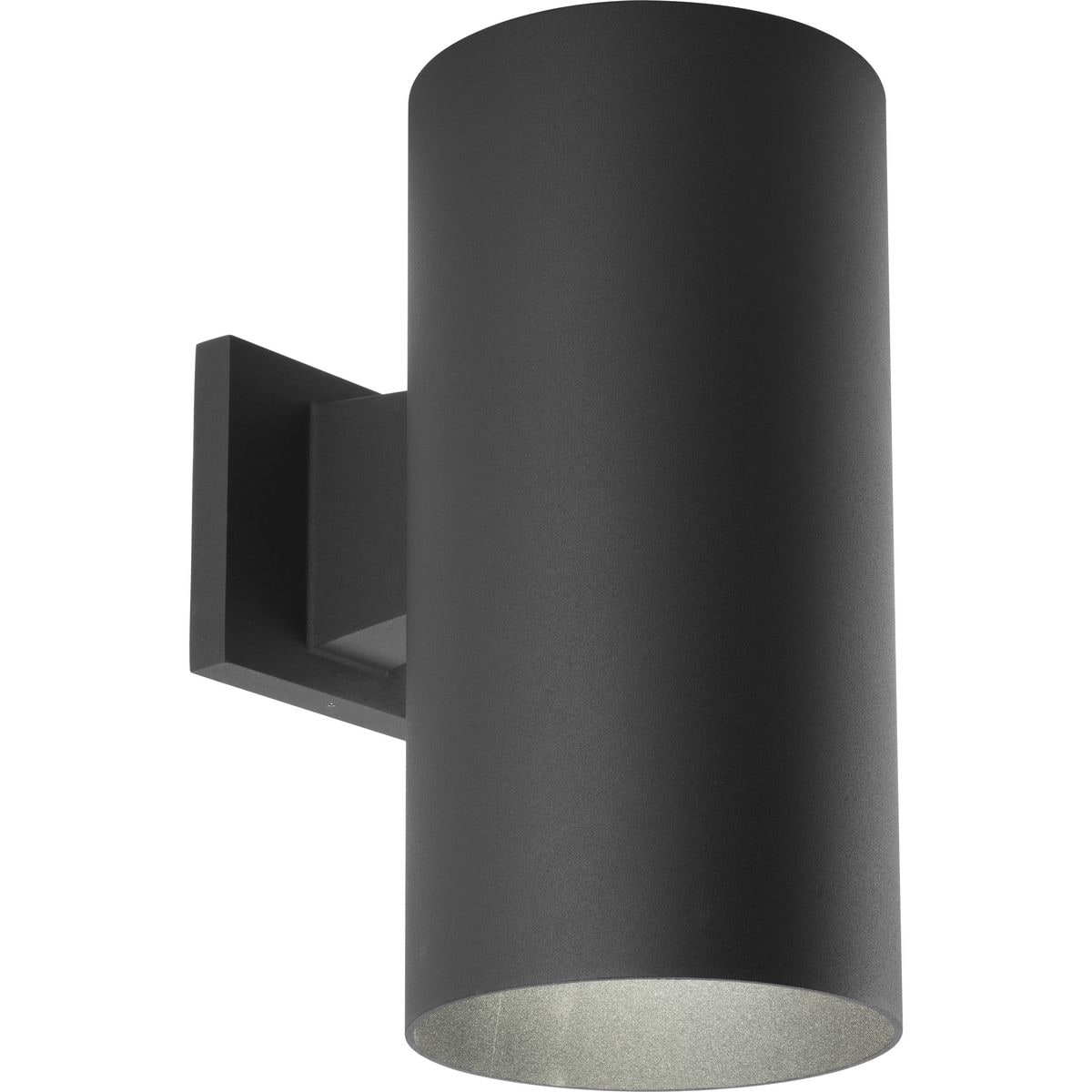 Progress Lighting Cylinder 12-in Black Dark Sky Integrated Outdoor Wall  Light in the Outdoor Wall Lights department at