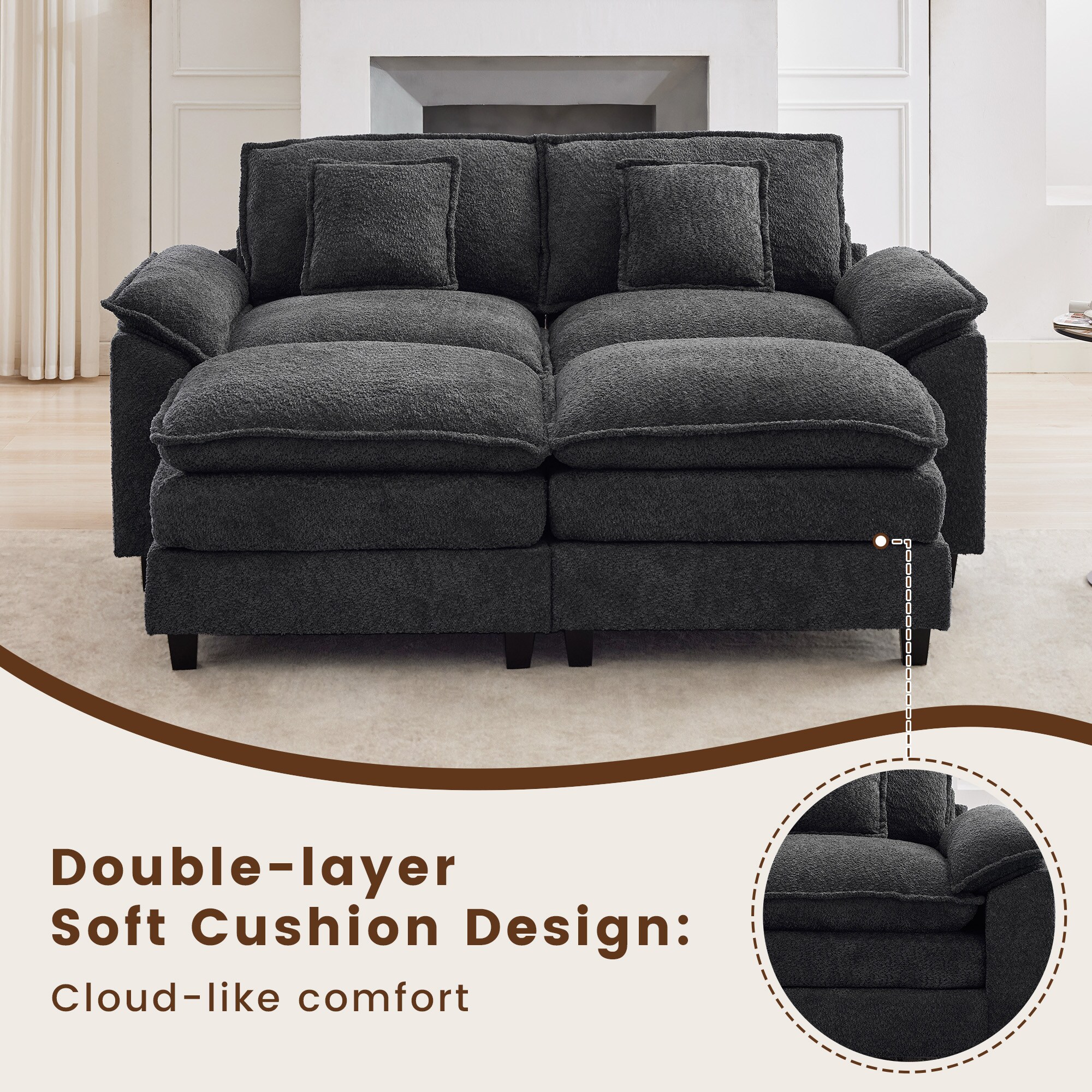 VOUA SAF-XNE3R1G-DG Sofas-Loveseats - View #5