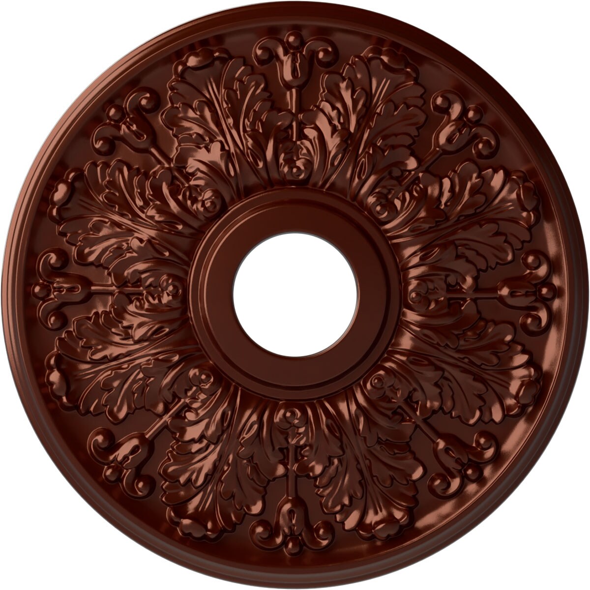 Ekena Millwork CM16APACS Apollo 16.5-in W x 16.5-in L Painted Antique Copper Polyurethane Whole Ceiling Medallion
