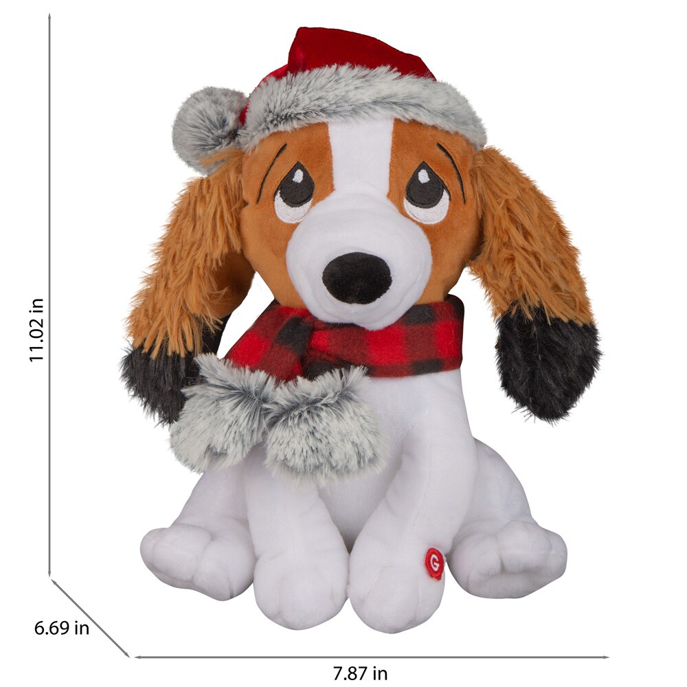 2023 Pet Dog Christmas Gift Box Hat Bib Plush Sound Knot Toy Apple