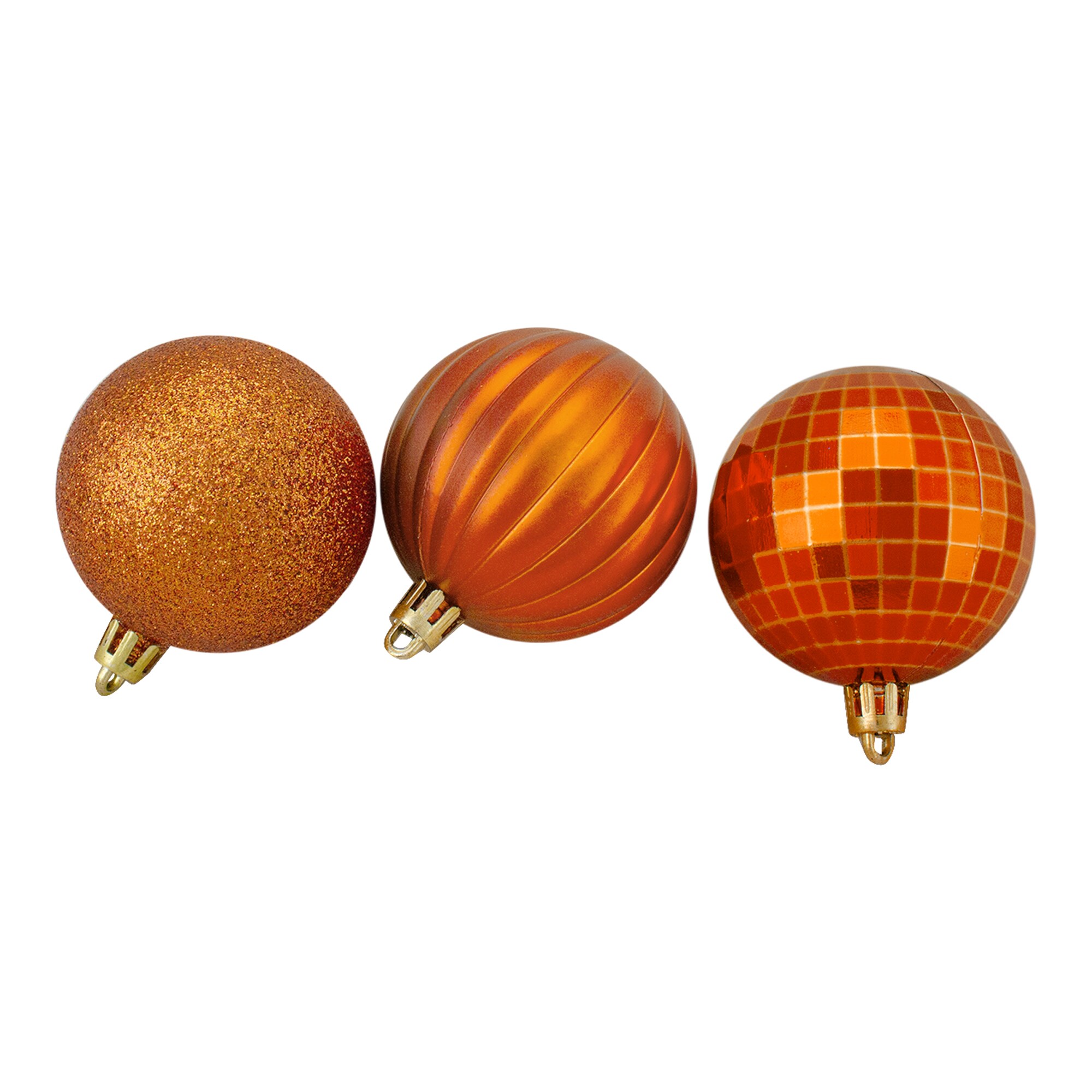 Northlight 31756342 100 -Pack Orange Standard Indoor Ornament set Shatterproof