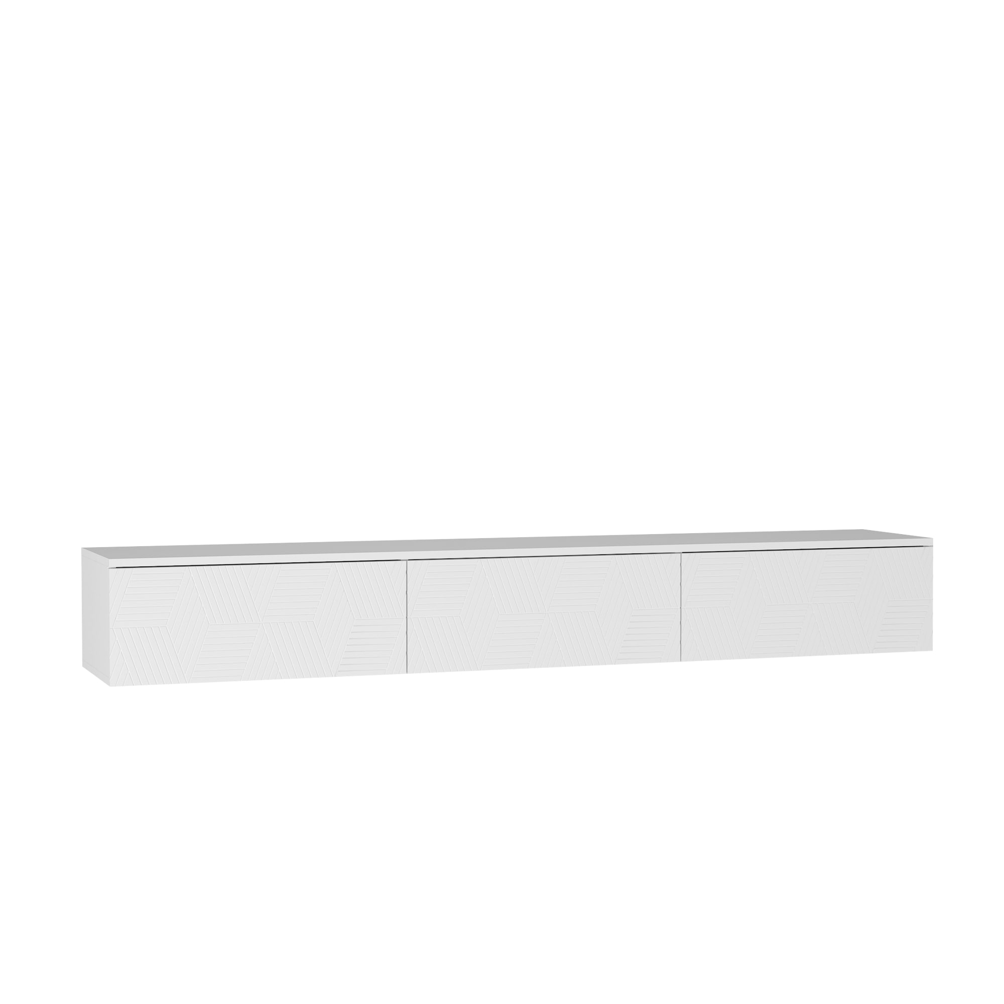 Clihome Floating TV Stand Modern/Contemporary White 66.9-in W TV stand ( Accommodates TVs up to 65-in )