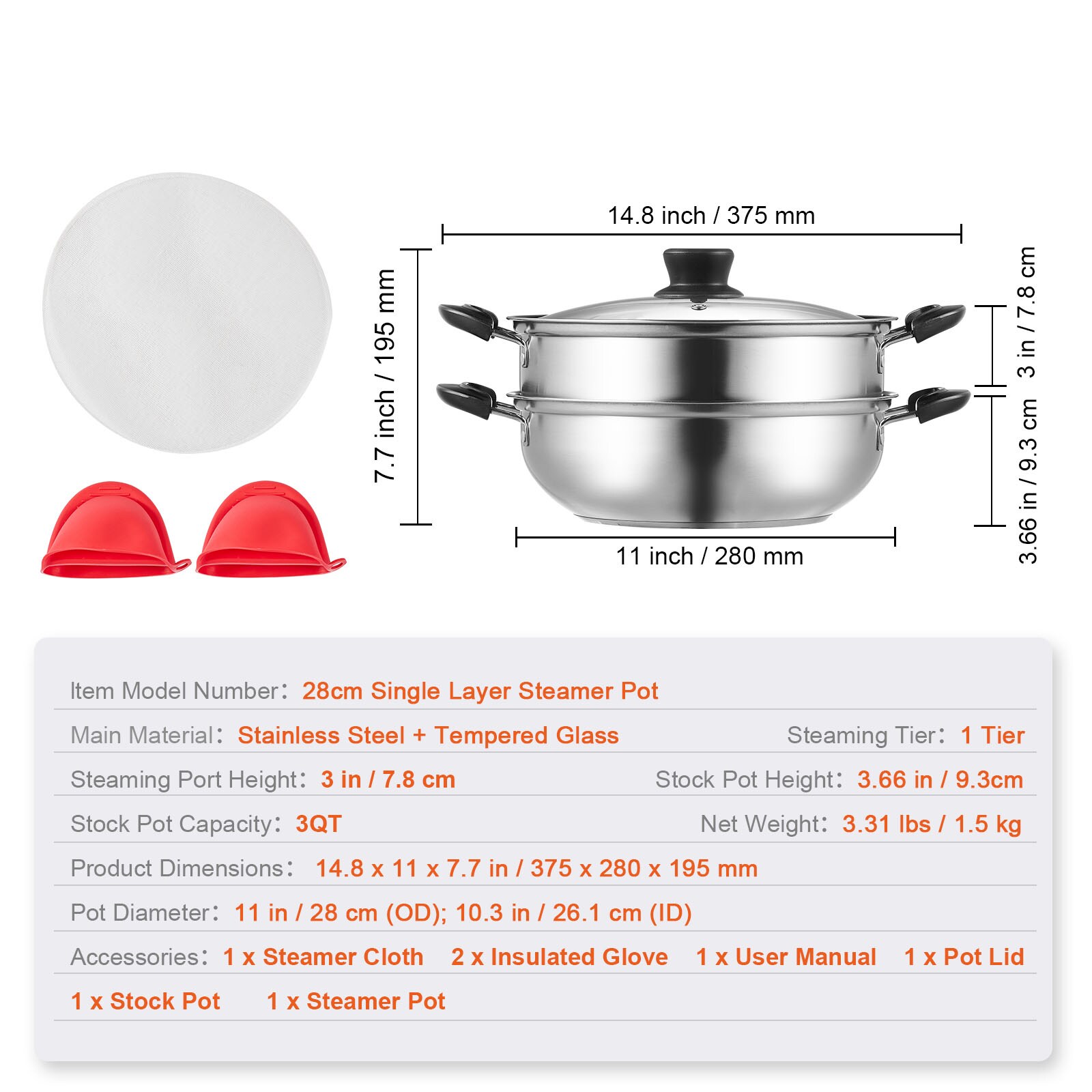 VEVOR DCZG28CM00009GWUDV0 Stock-Pots - View #8