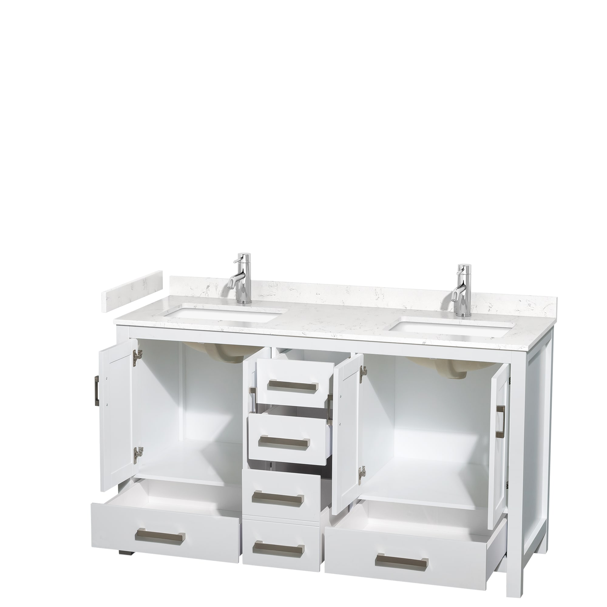 Wyndham Collection WCS141460DWHC2UNSMXX Bath-Vanity-Combo - View #2