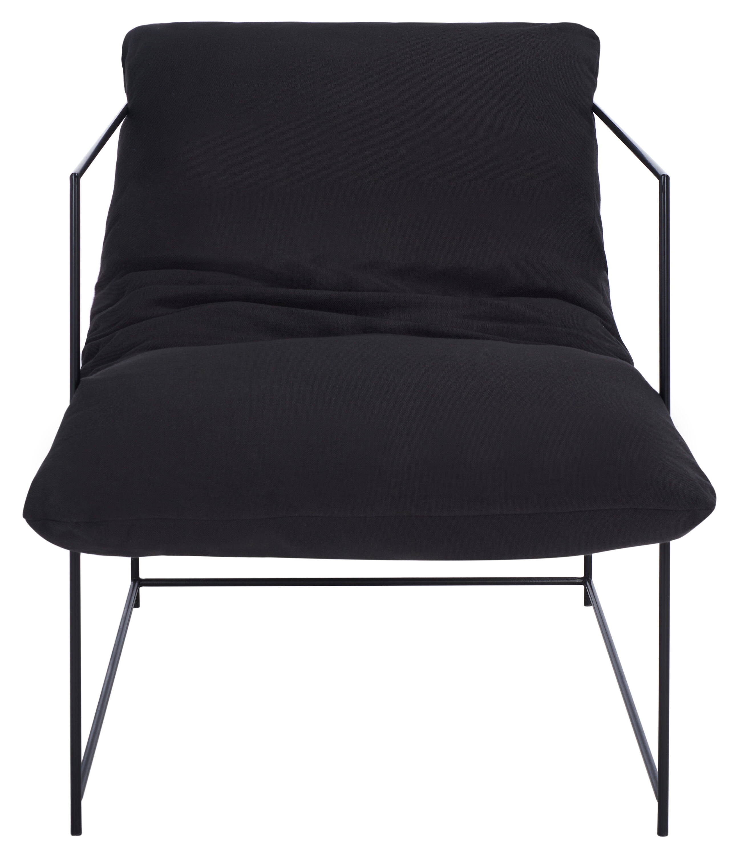 Portland Black Iron Frame Pillow Top Accent Chair