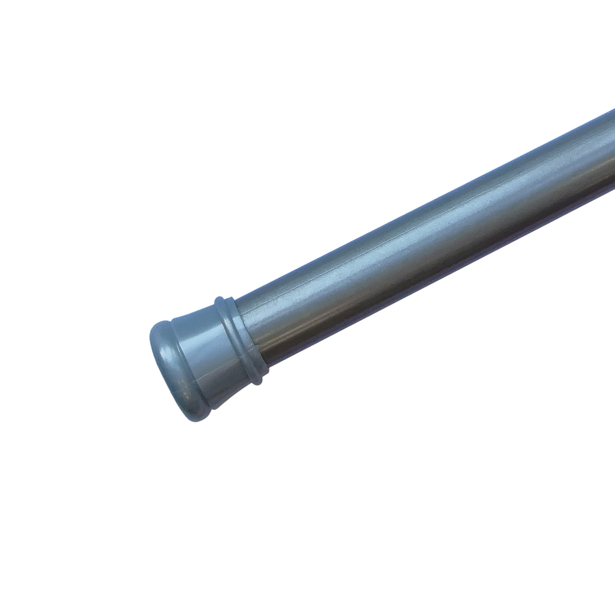 Popular Bath 938975 Nicole 42-in to 72-in Charcoal Tension Single straight Adjustable Shower Curtain Rod