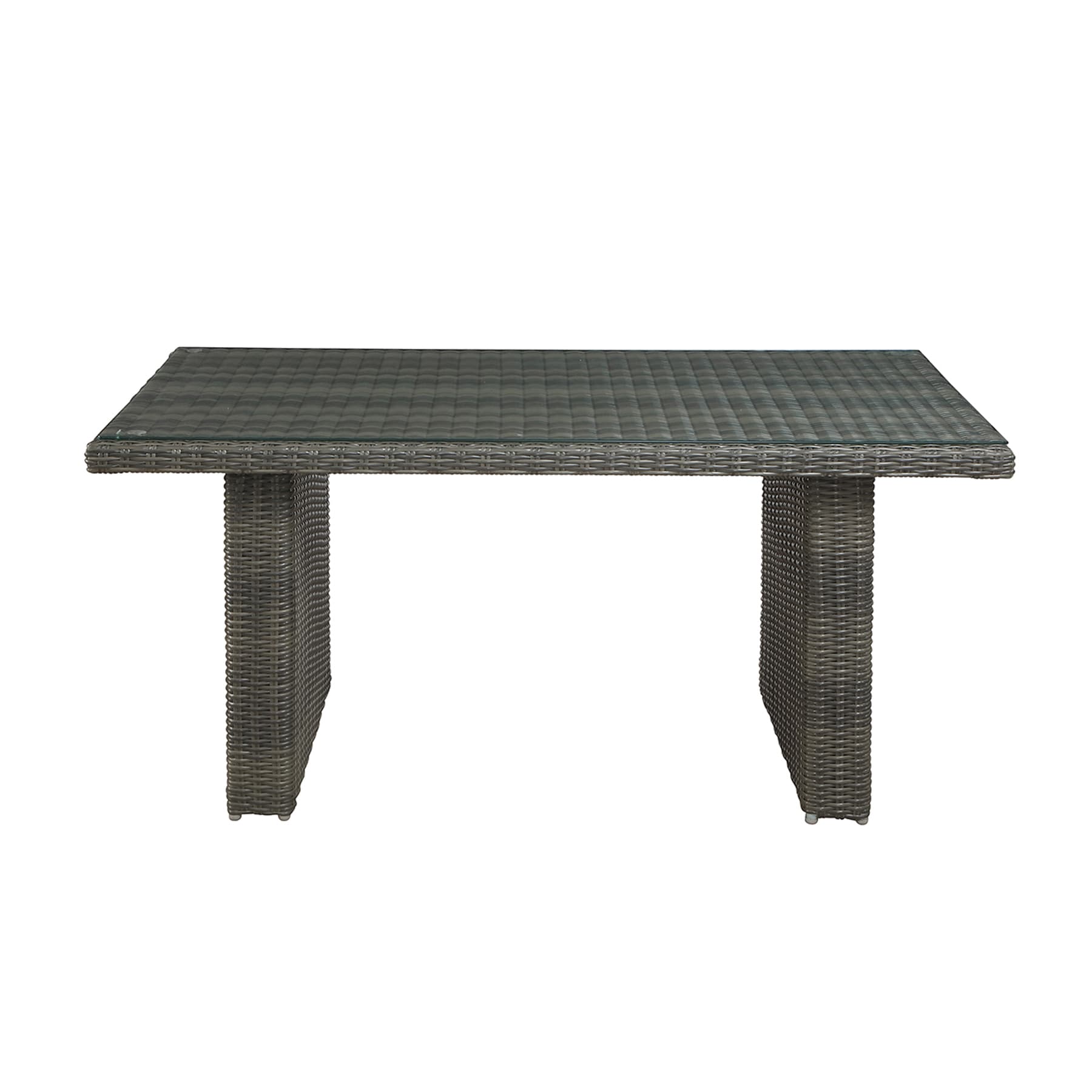 Alaterre Furniture AWWF04FF Asti Rectangle Wicker Outdoor Coffee Table 33-in W x 58-in L