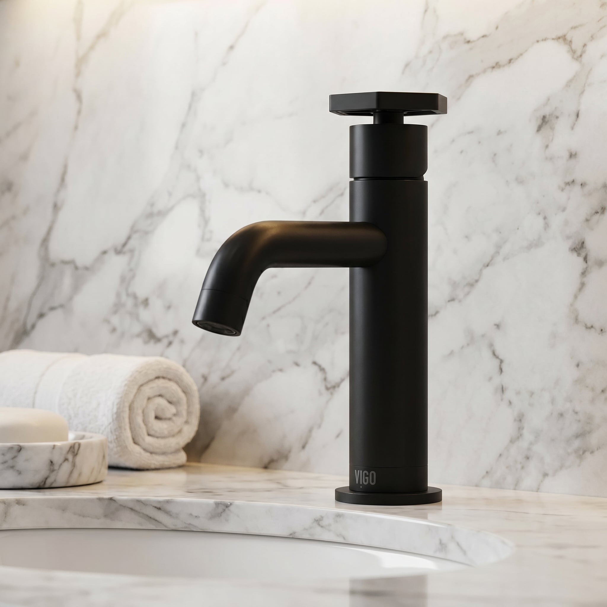 VIGO VIGO Ruxton Single Hole Bathroom Faucet in Matte Black