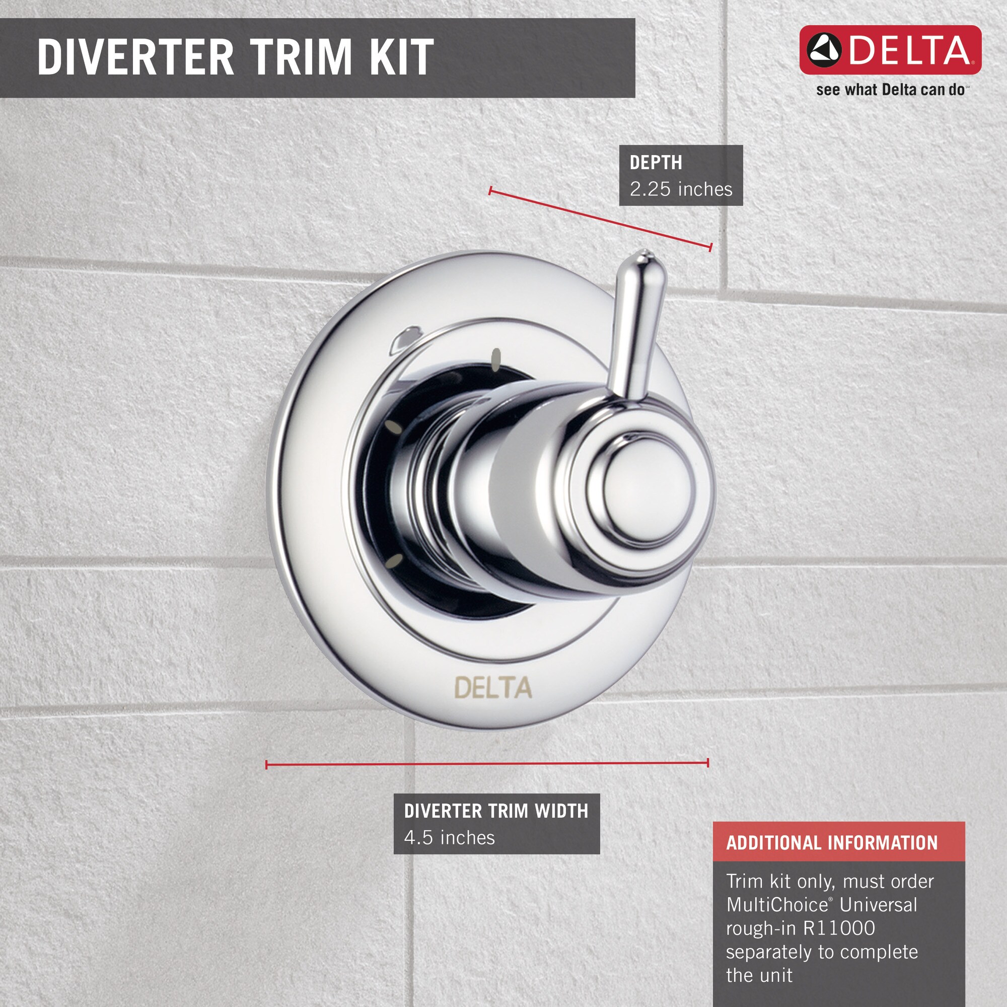 Delta T11800-CZ Bath-Shower-Facc - View #2