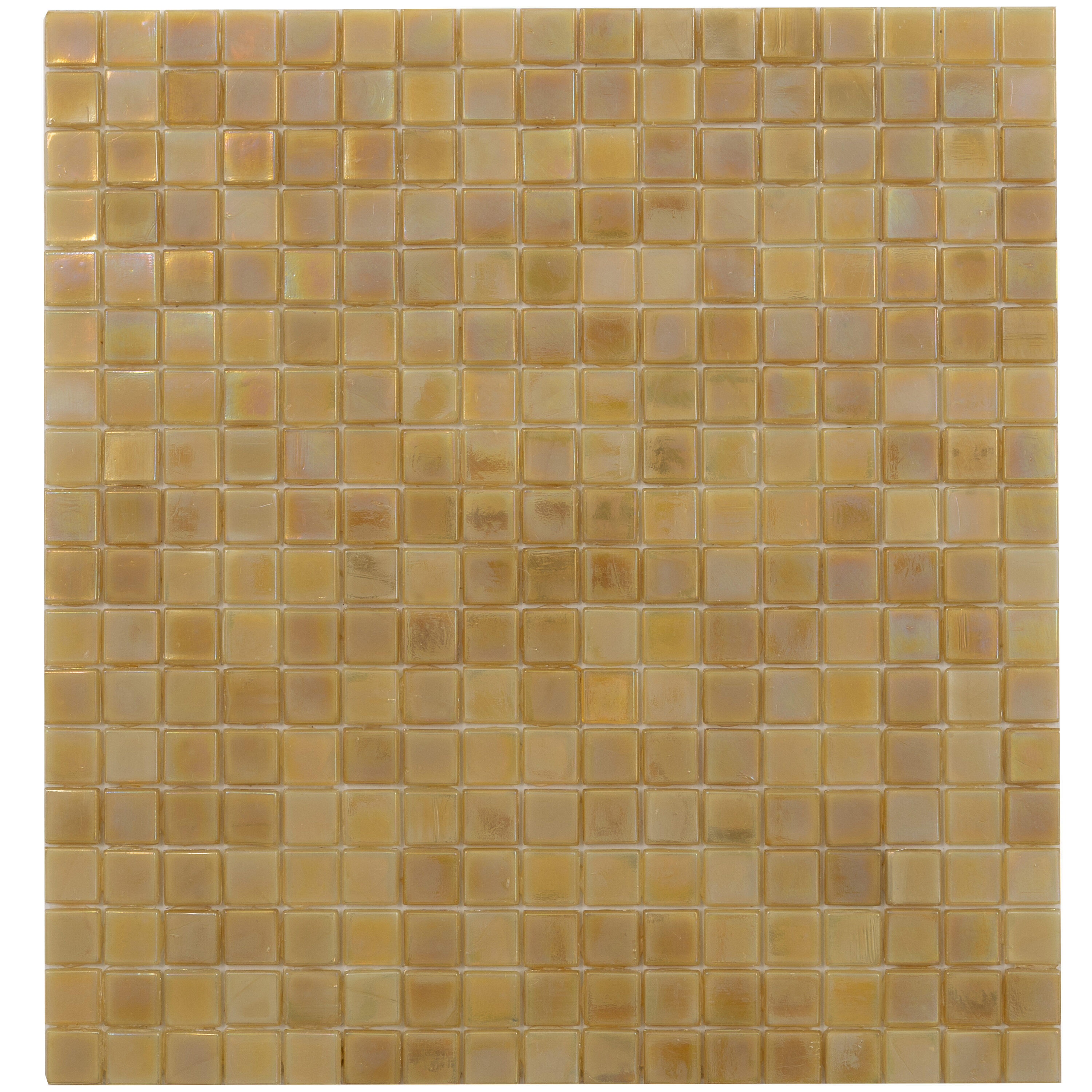 Skosh 11.6" x 11.6" Glossy Beige Glass Mosaic Tile