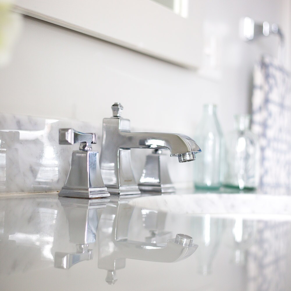 Rainier Square Chrome 8 in. Widespread Polished Bathroom Faucet