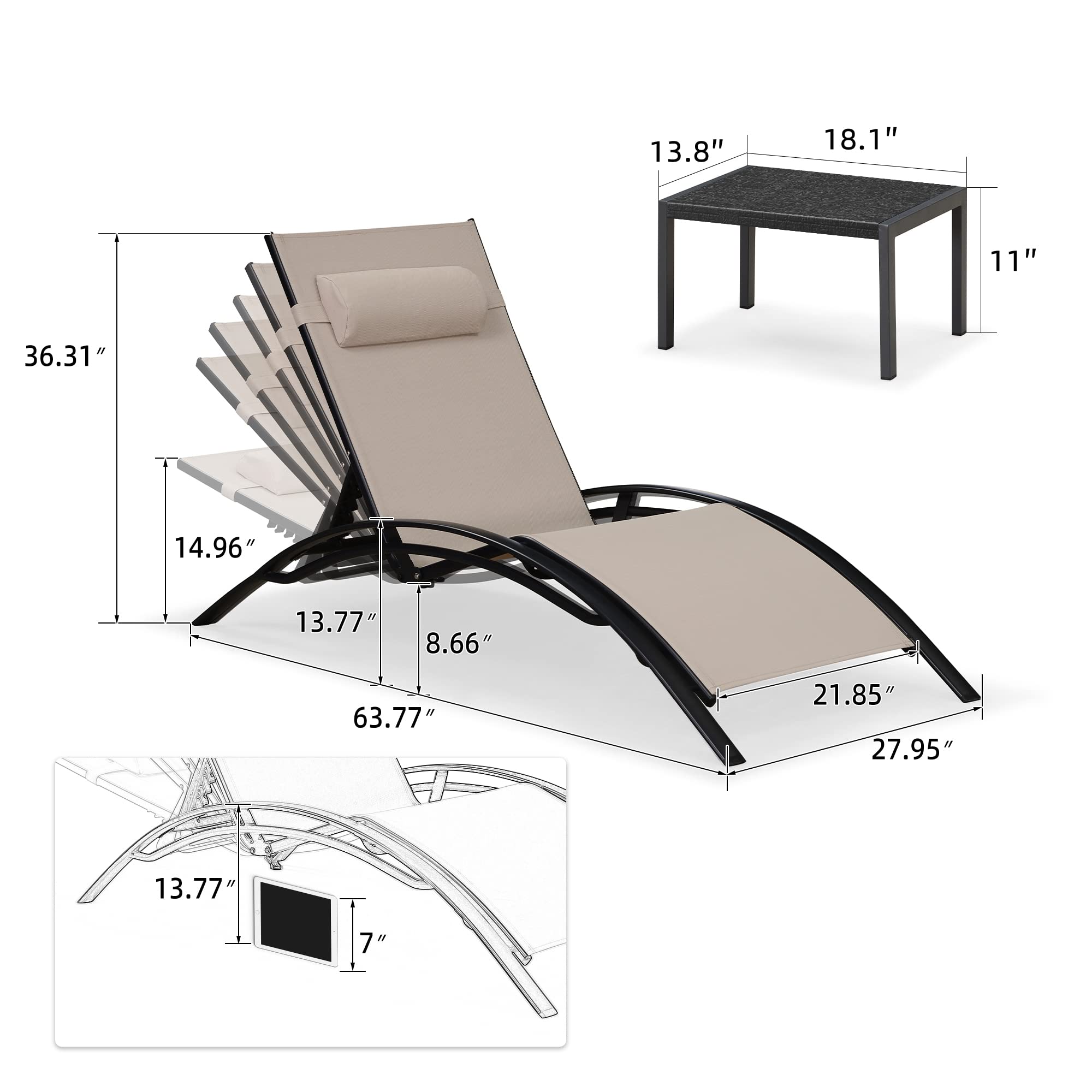 PURPLE LEAF LSMCLS01-XXL-KK Patio-Chairs - View #2