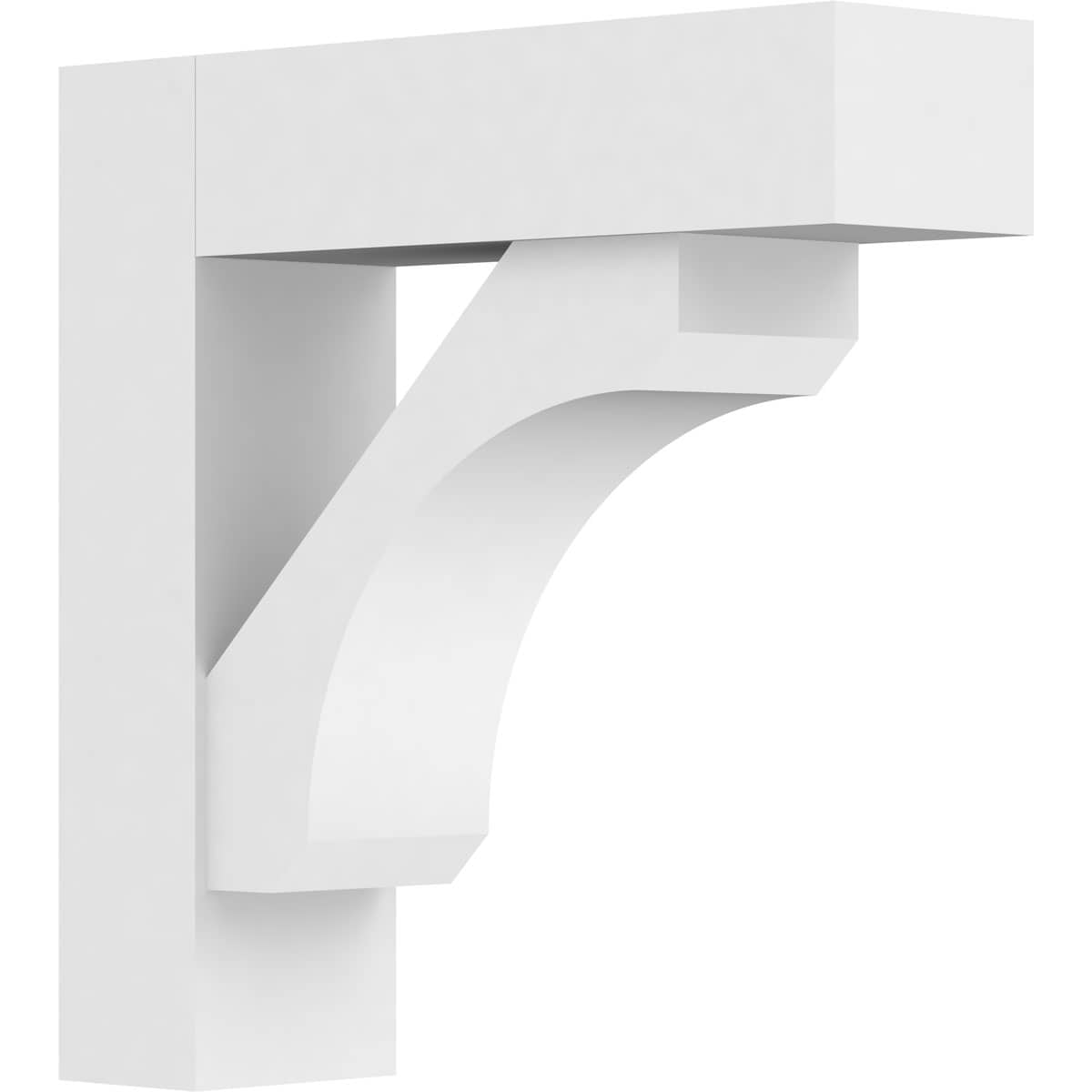 Ekena Millwork BKTP05X18X18LEC05 Standard Legacy 5-in x 18-in x 18-in White PVC Standard bracket