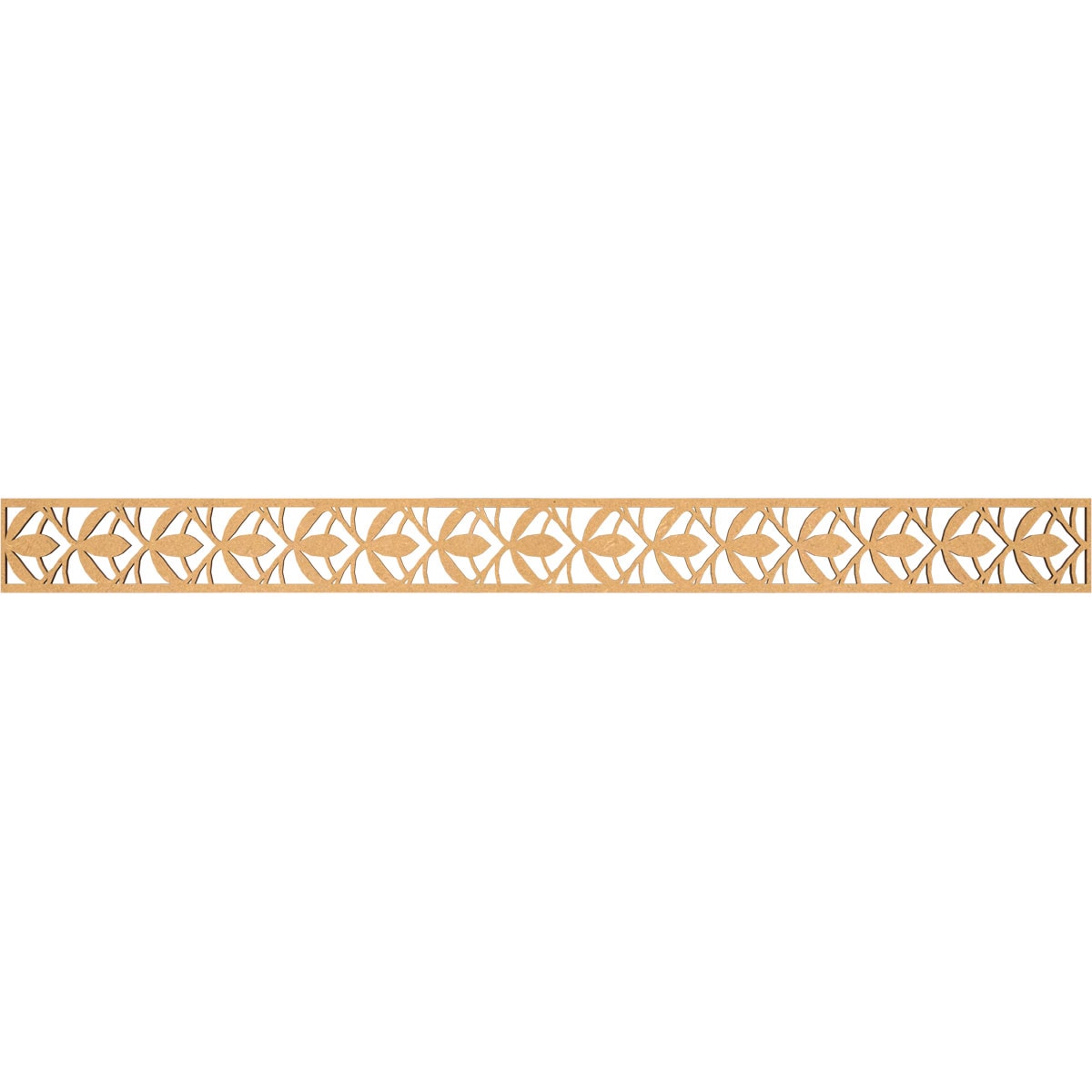 Ekena Millwork MLDA04X46SALMF Salem Fretwork Flat Trim 4-in x 3.87-ft Brown Unfinished 2157670 Pierced Wall Panel Moulding