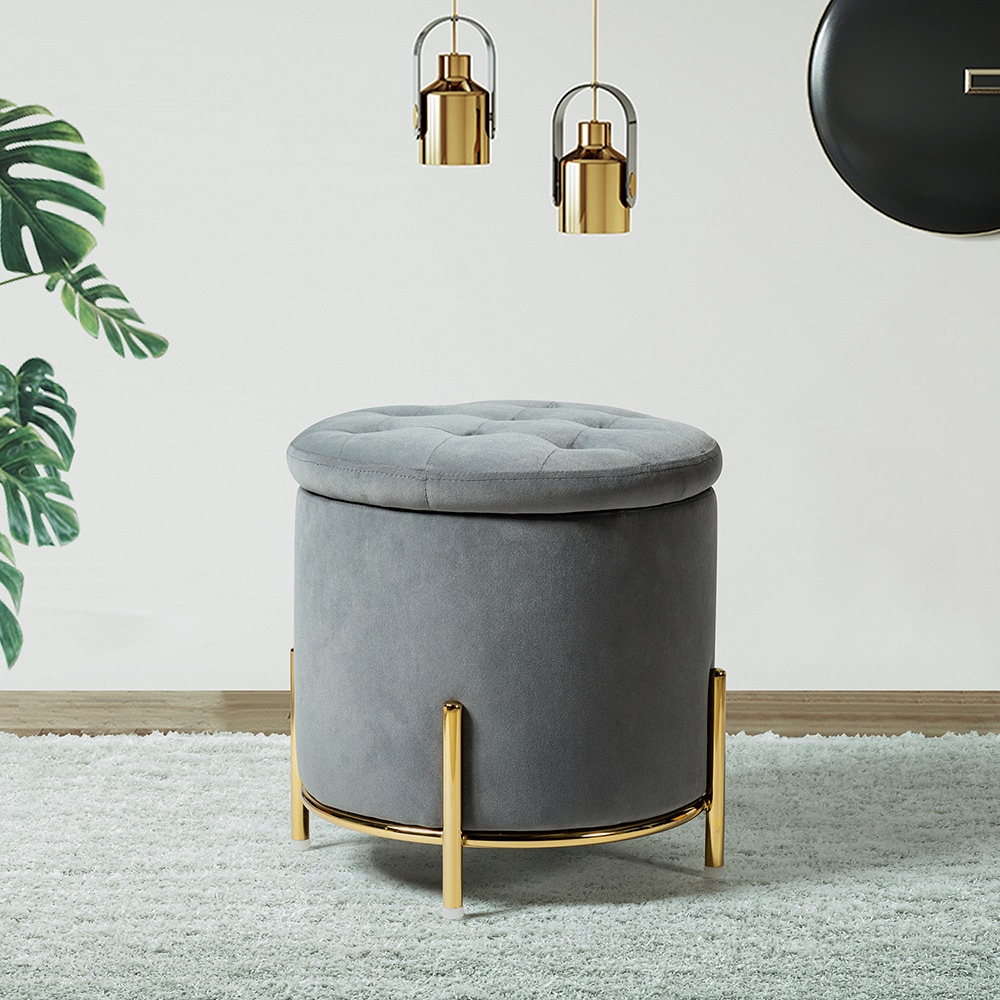 14 Karat Home OTDT0247-GREY Indoor-Ottomans - View #4
