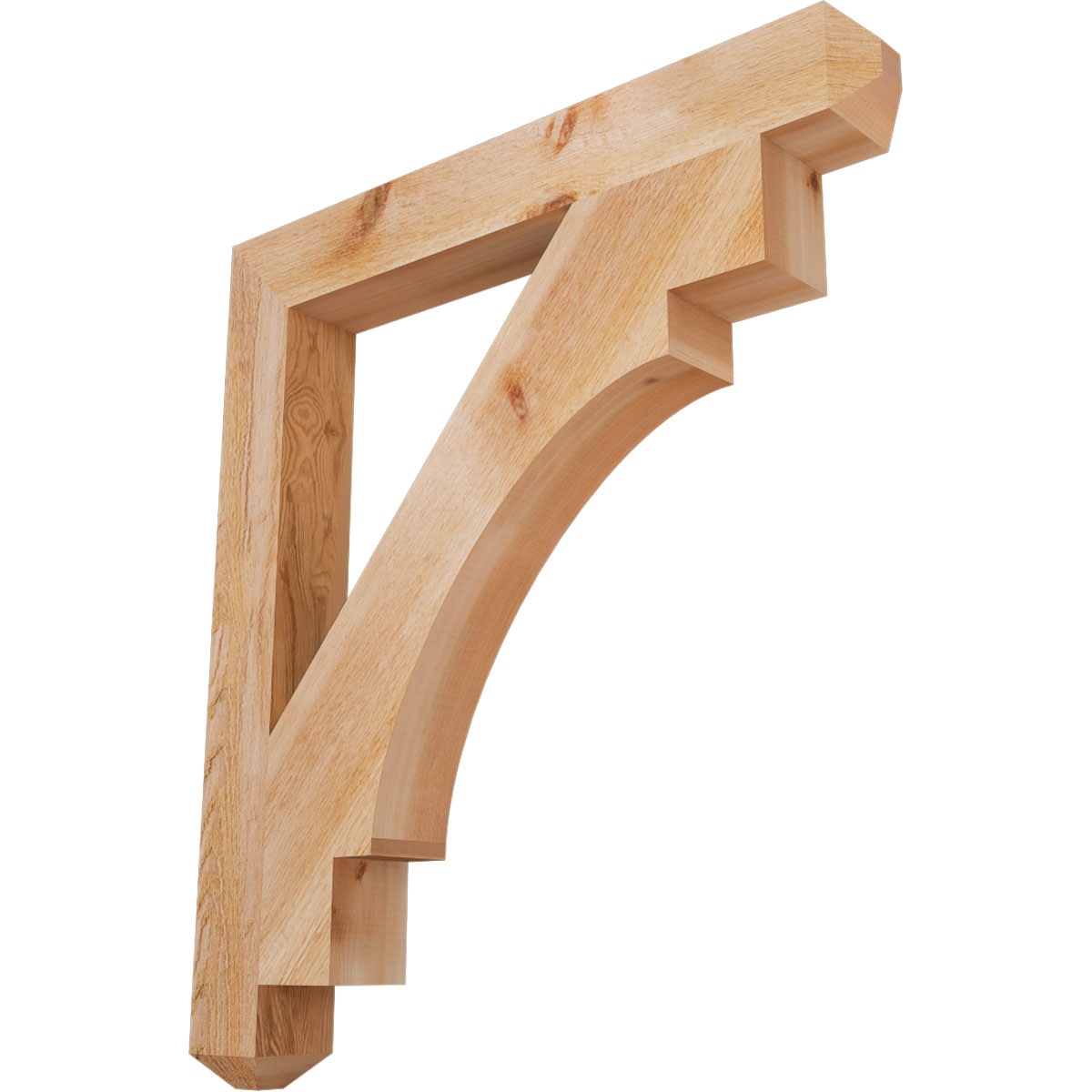 Ekena Millwork BKT04X32X36MRC04RWR Merced craftsman rough sawn 4-in x 32-in x 36-in Western red cedar Brown Wood Standard bracket