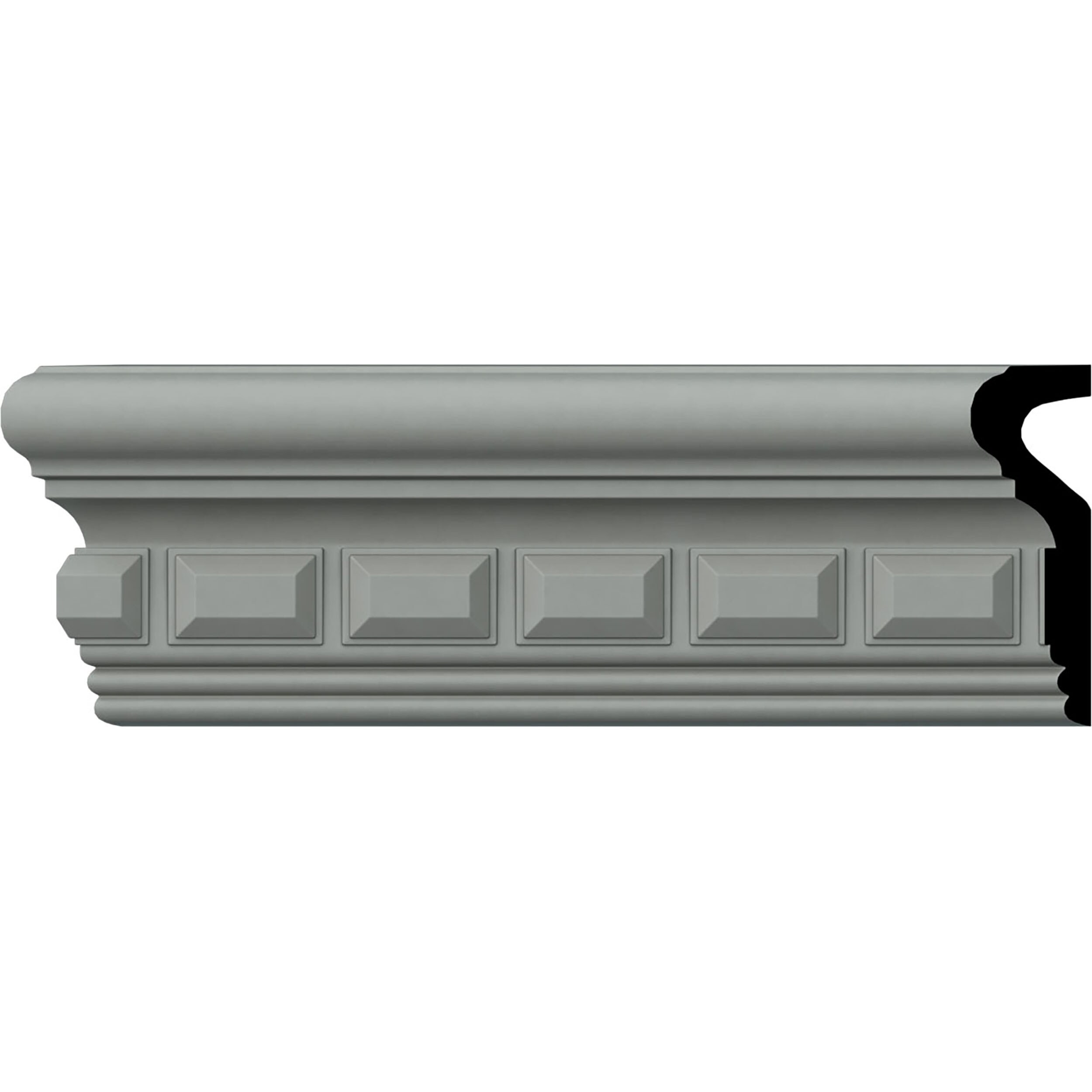 Ekena Millwork CHA03X01BL 3-3/8-in x 7-ft 10-1/2-in Primed Polyurethane 0 Chair rail Moulding