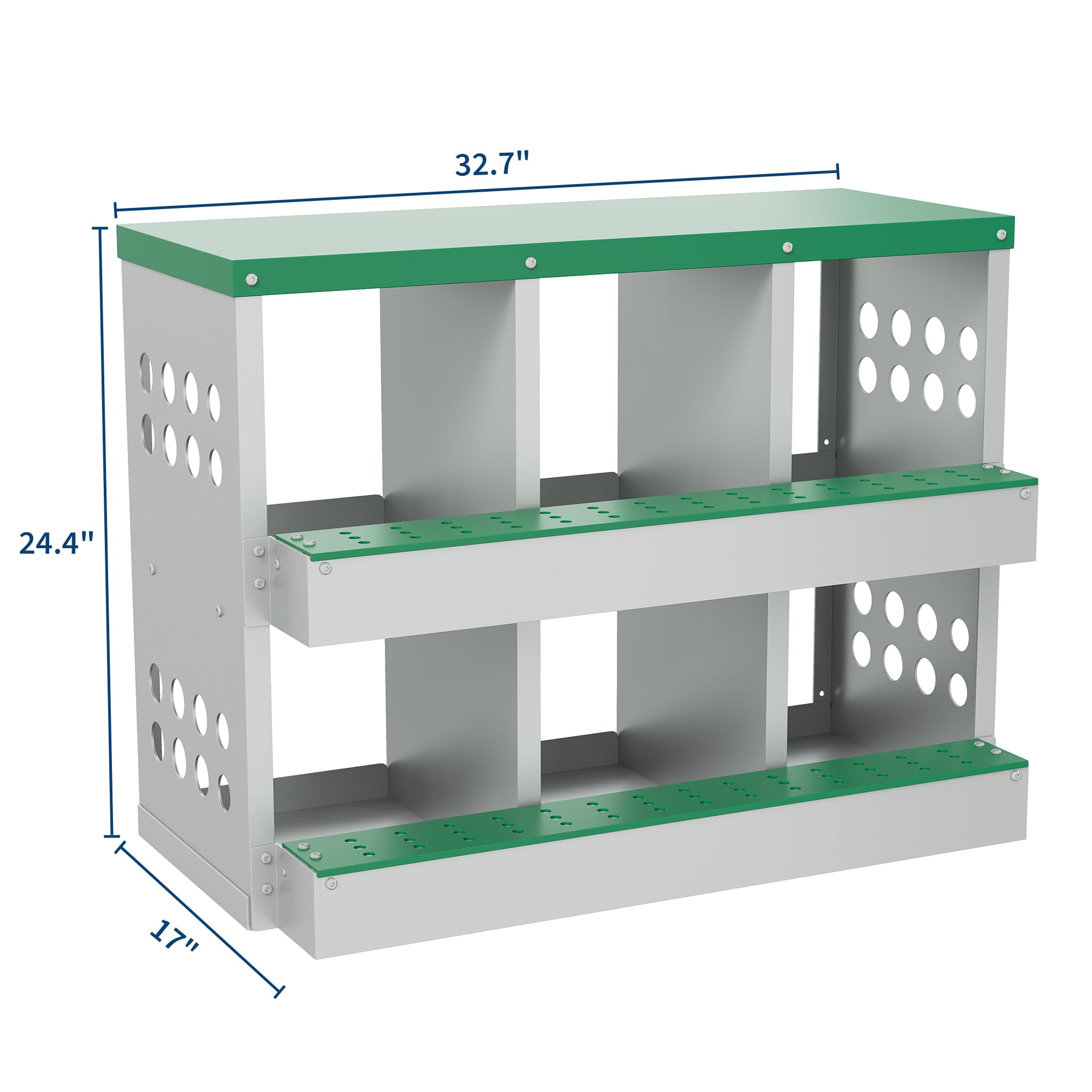 Garvee 6-Compartment Chicken Nesting Box Wall Mountable Galvanized ...